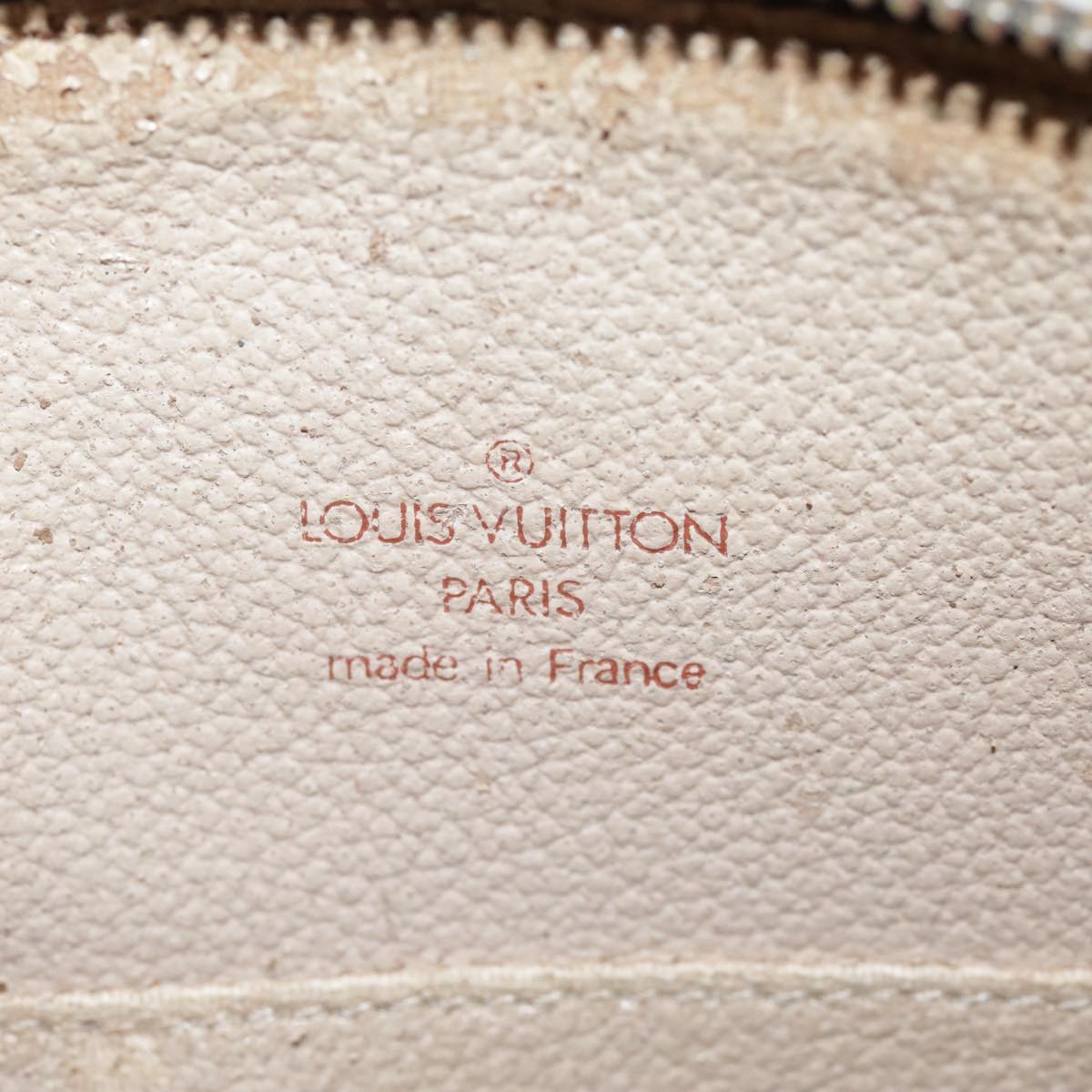 LOUIS VUITTON Monogram Trousse Demi Ronde Cosmetic Pouch M47520 LV Auth 94326