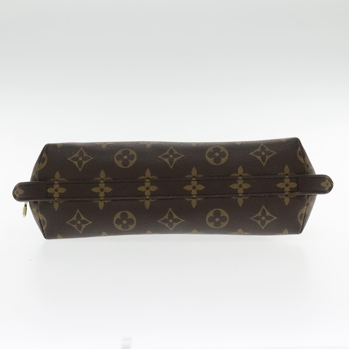 LOUIS VUITTON Monogram Trousse Demi Ronde Cosmetic Pouch M47520 LV Auth 94326