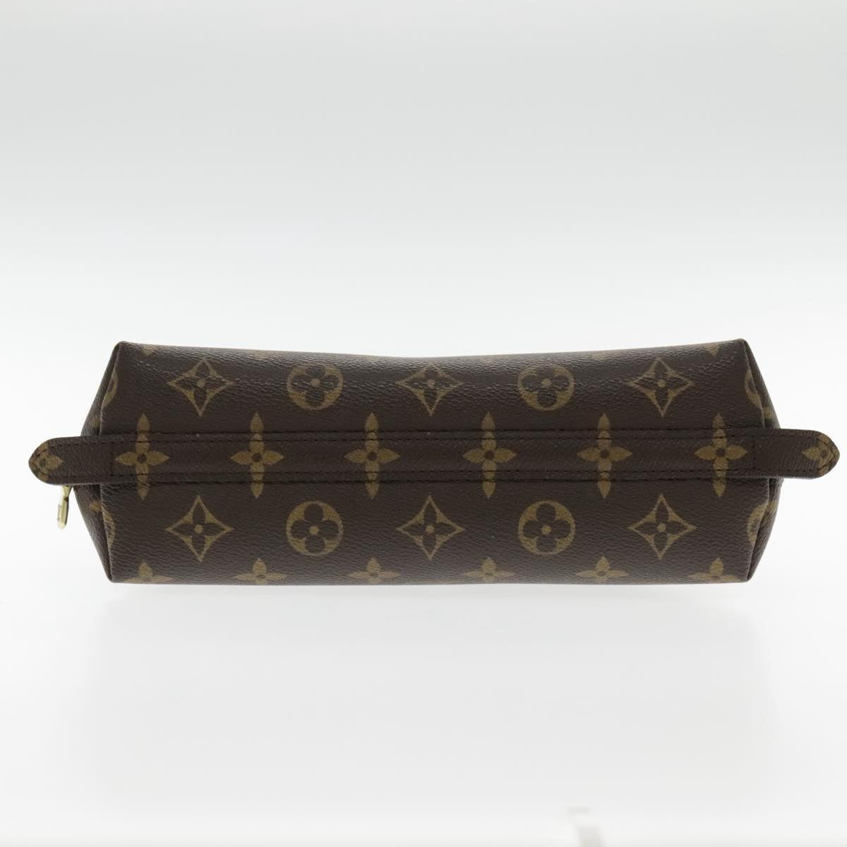 LOUIS VUITTON Monogram Trousse Demi Ronde Cosmetic Pouch M47520 LV Auth 94327