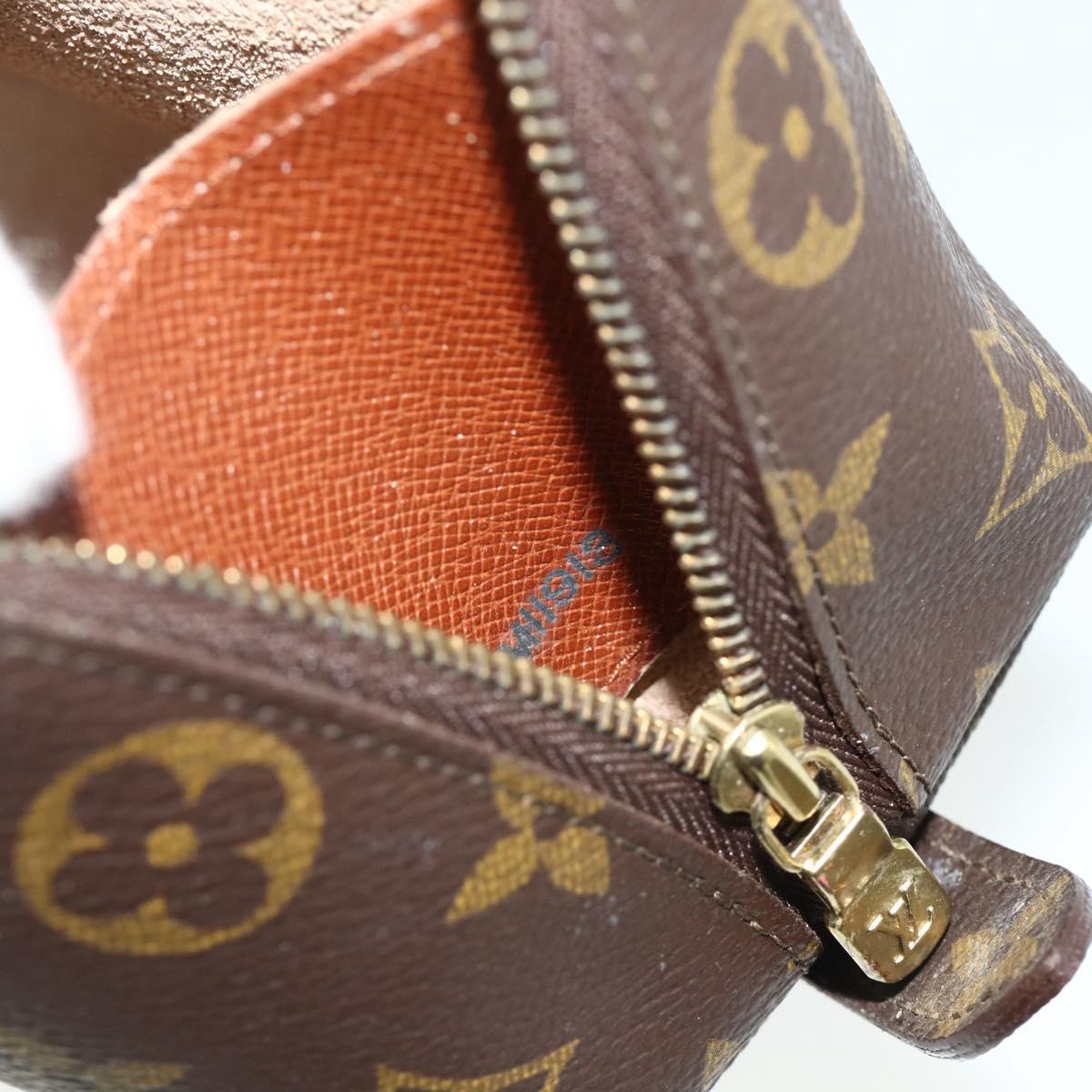 LOUIS VUITTON Monogram Trousse Demi Ronde Cosmetic Pouch M47520 LV Auth 94328