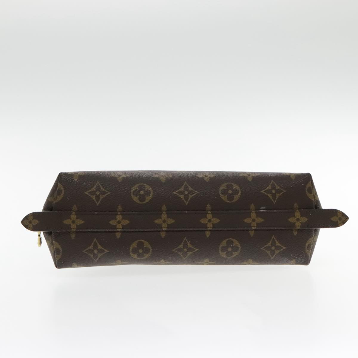 LOUIS VUITTON Monogram Trousse Demi Ronde Cosmetic Pouch M47520 LV Auth 94328