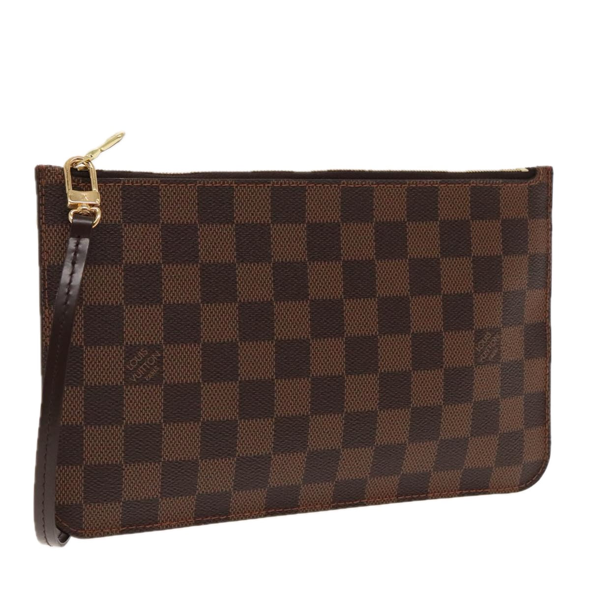 LOUIS VUITTON Damier Ebene Neverfull MM Pouch Accessory Pouch LV Auth 94332