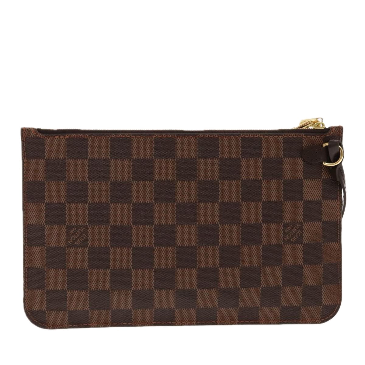 LOUIS VUITTON Damier Ebene Neverfull MM Pouch Accessory Pouch LV Auth 94332