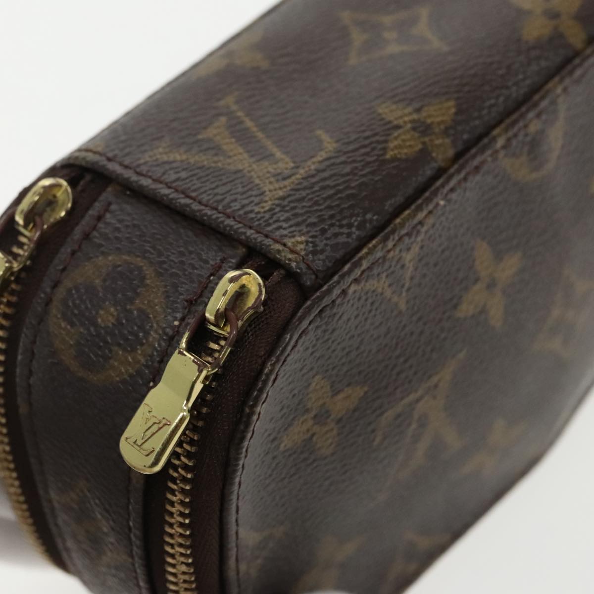 LOUIS VUITTON Monogram Trousse Brush PM Cosmetic Pouch M47510 LV Auth 94364