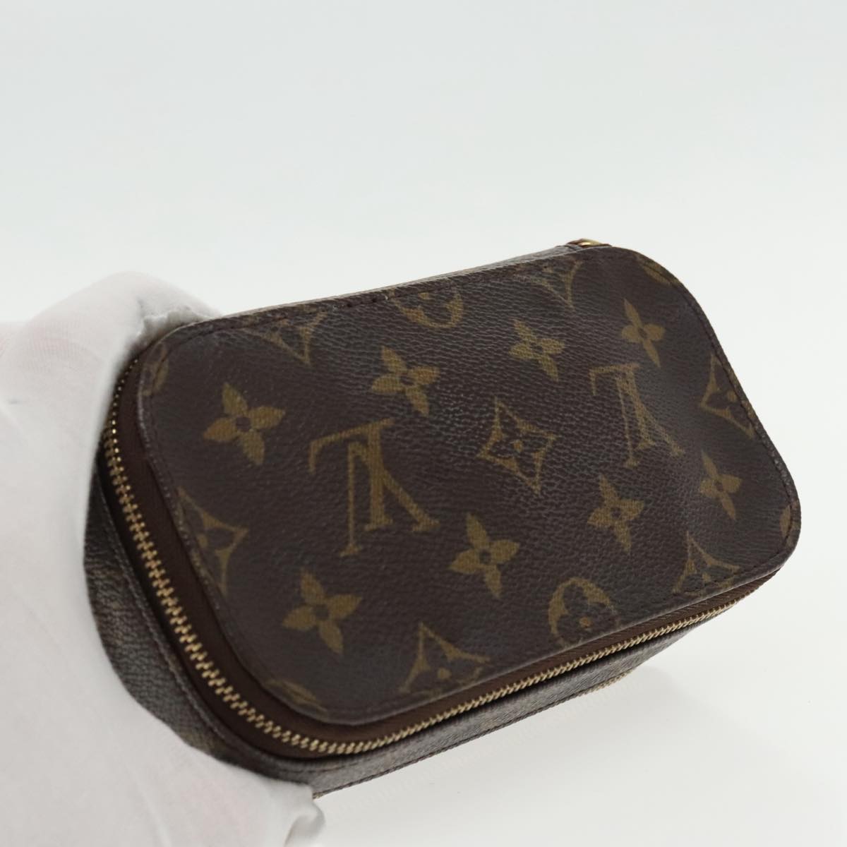 LOUIS VUITTON Monogram Trousse Brush PM Cosmetic Pouch M47510 LV Auth 94364