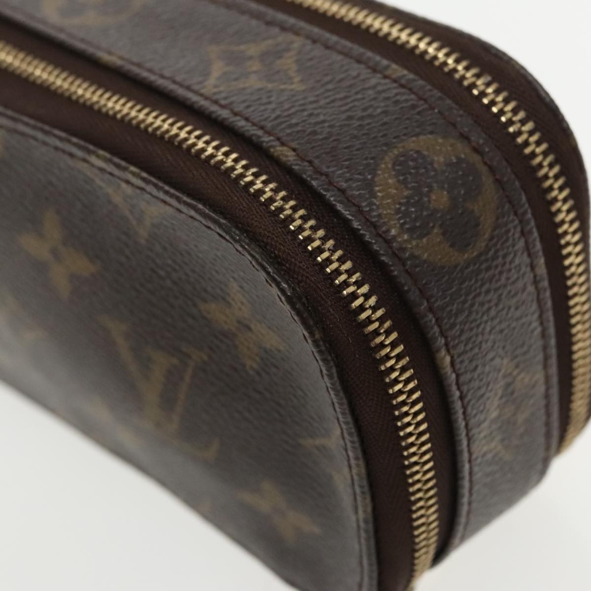 LOUIS VUITTON Monogram Trousse Brush PM Cosmetic Pouch M47510 LV Auth 94364