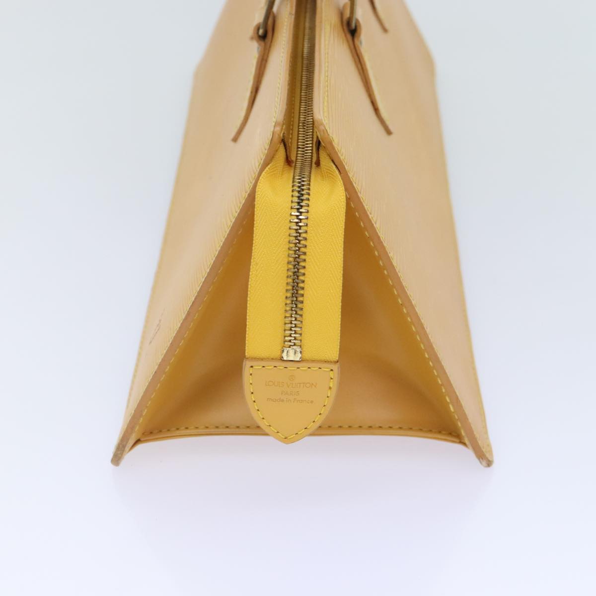 LOUIS VUITTON Epi Sac Triangle Hand Bag Yellow M52099 LV Auth 94369