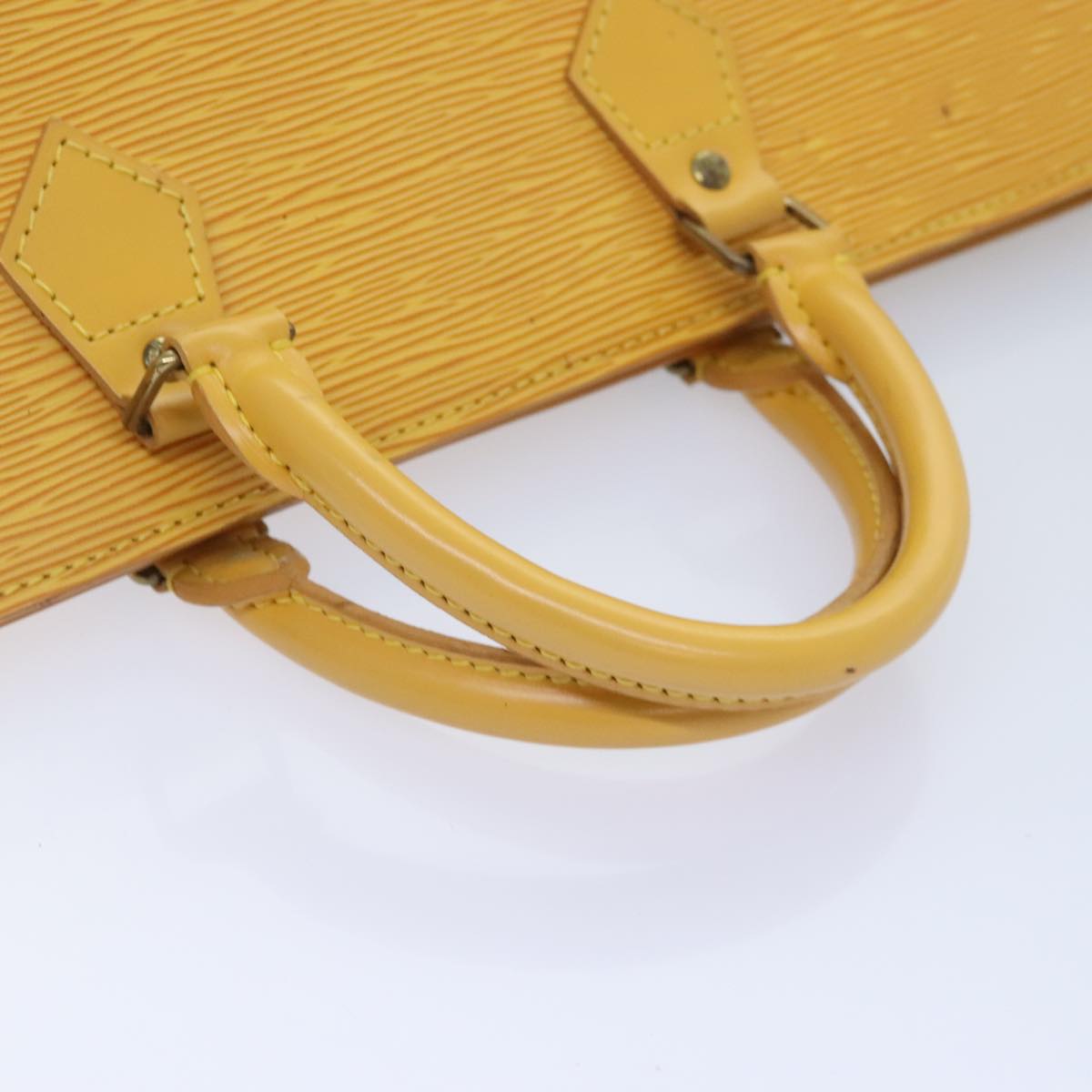 LOUIS VUITTON Epi Sac Triangle Hand Bag Yellow M52099 LV Auth 94369