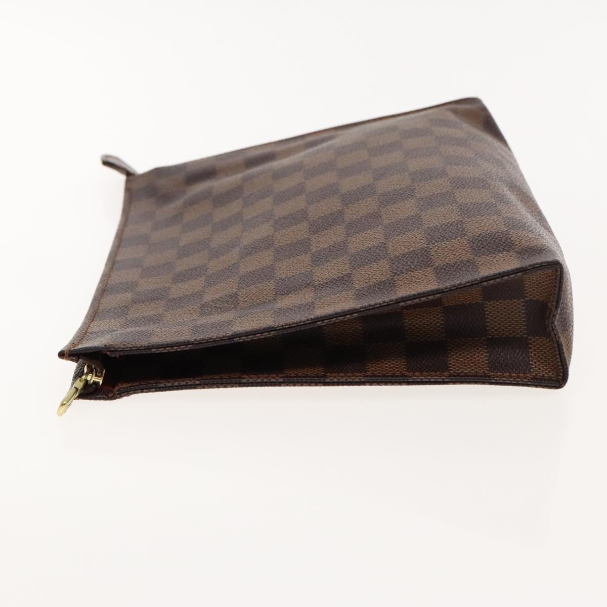 LOUIS VUITTON Damier Ebene Poche Toilette 26 Pouch N47543 LV Auth 94387