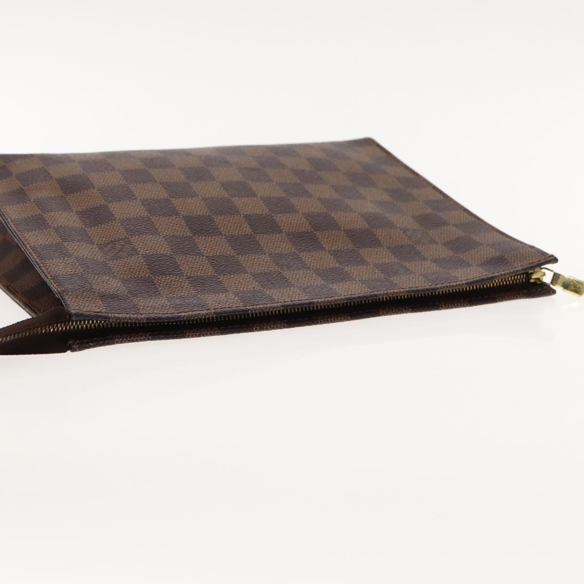 LOUIS VUITTON Damier Ebene Poche Toilette 26 Pouch N47543 LV Auth 94387