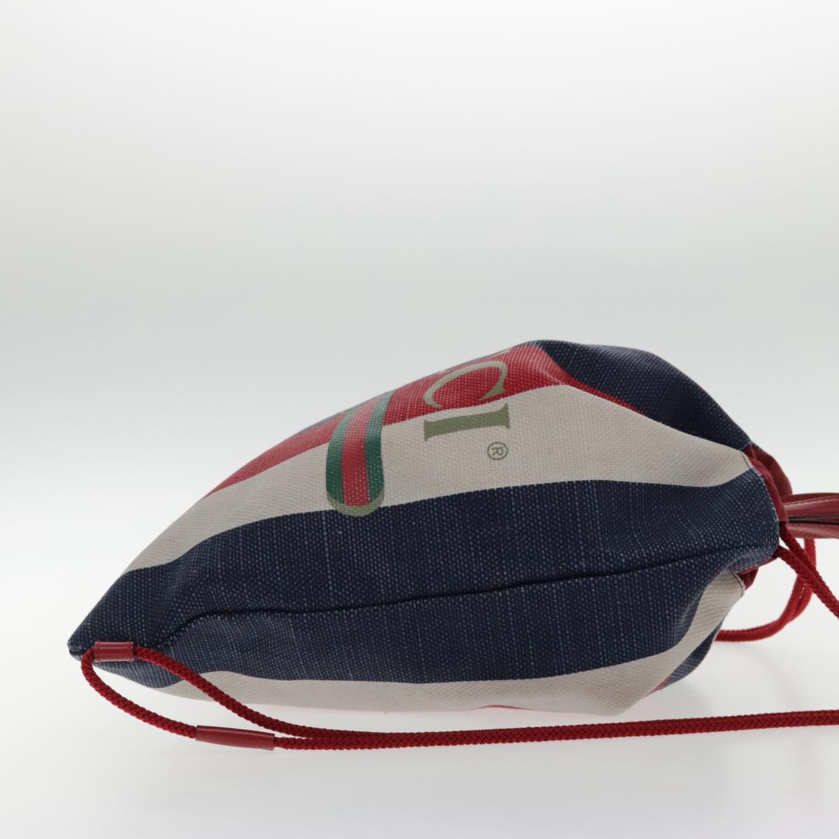 GUCCI Backpack Canvas Blue Red 473872 Auth 94433