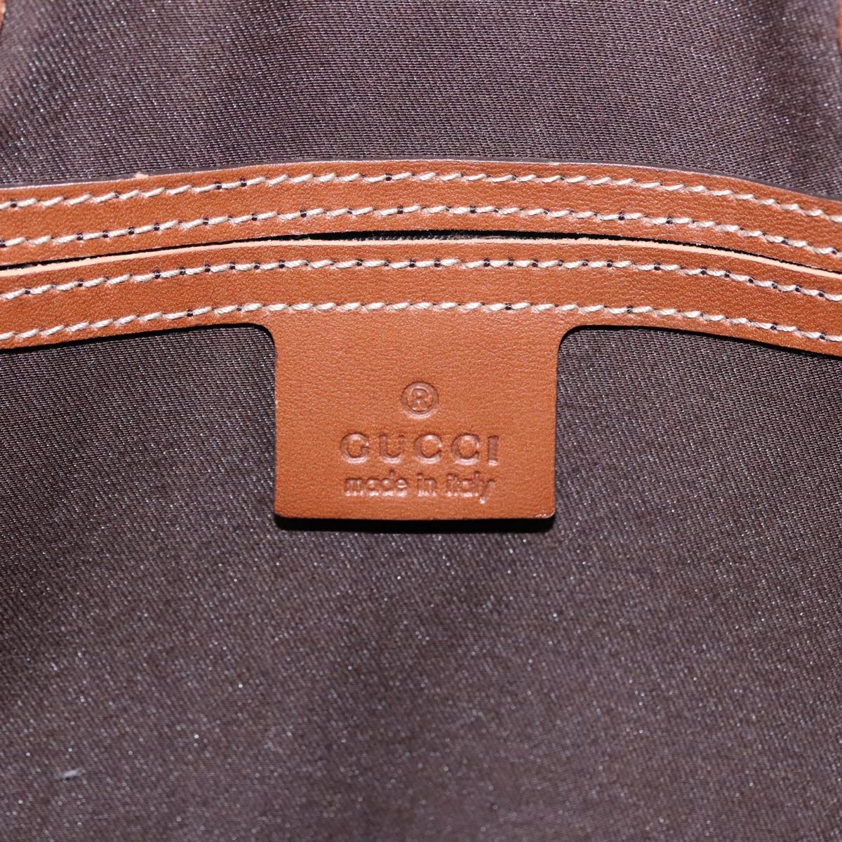 GUCCI GG Supreme Tote Bag PVC Leather Gold White 189896 Auth 94448