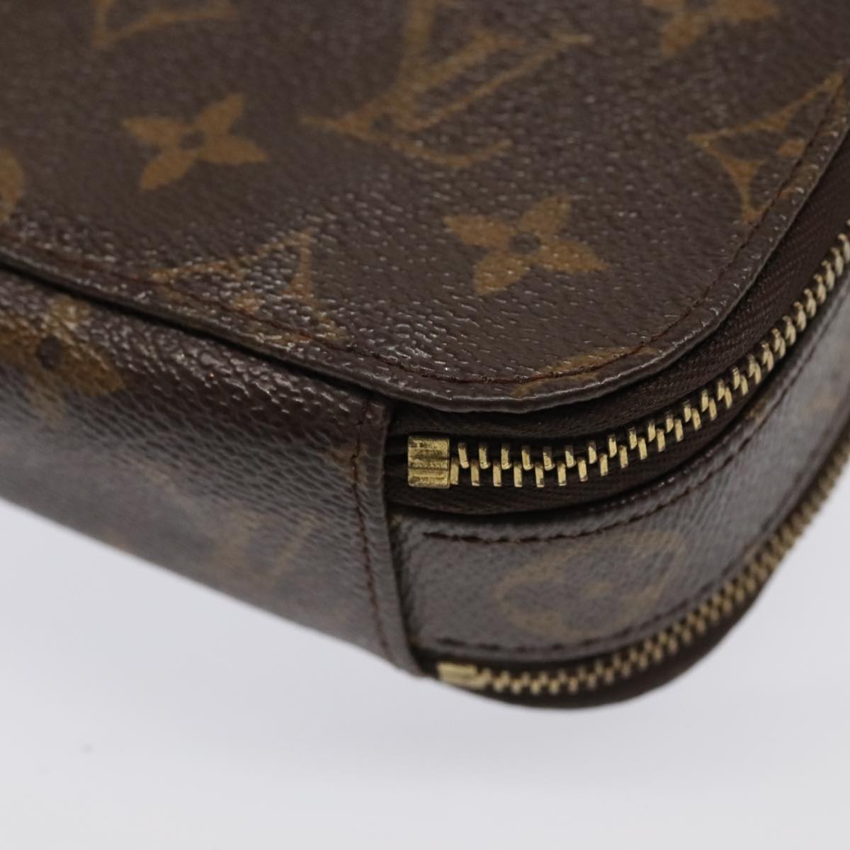 LOUIS VUITTON Monogram Trousse Brush PM Cosmetic Pouch M47510 LV Auth 94531