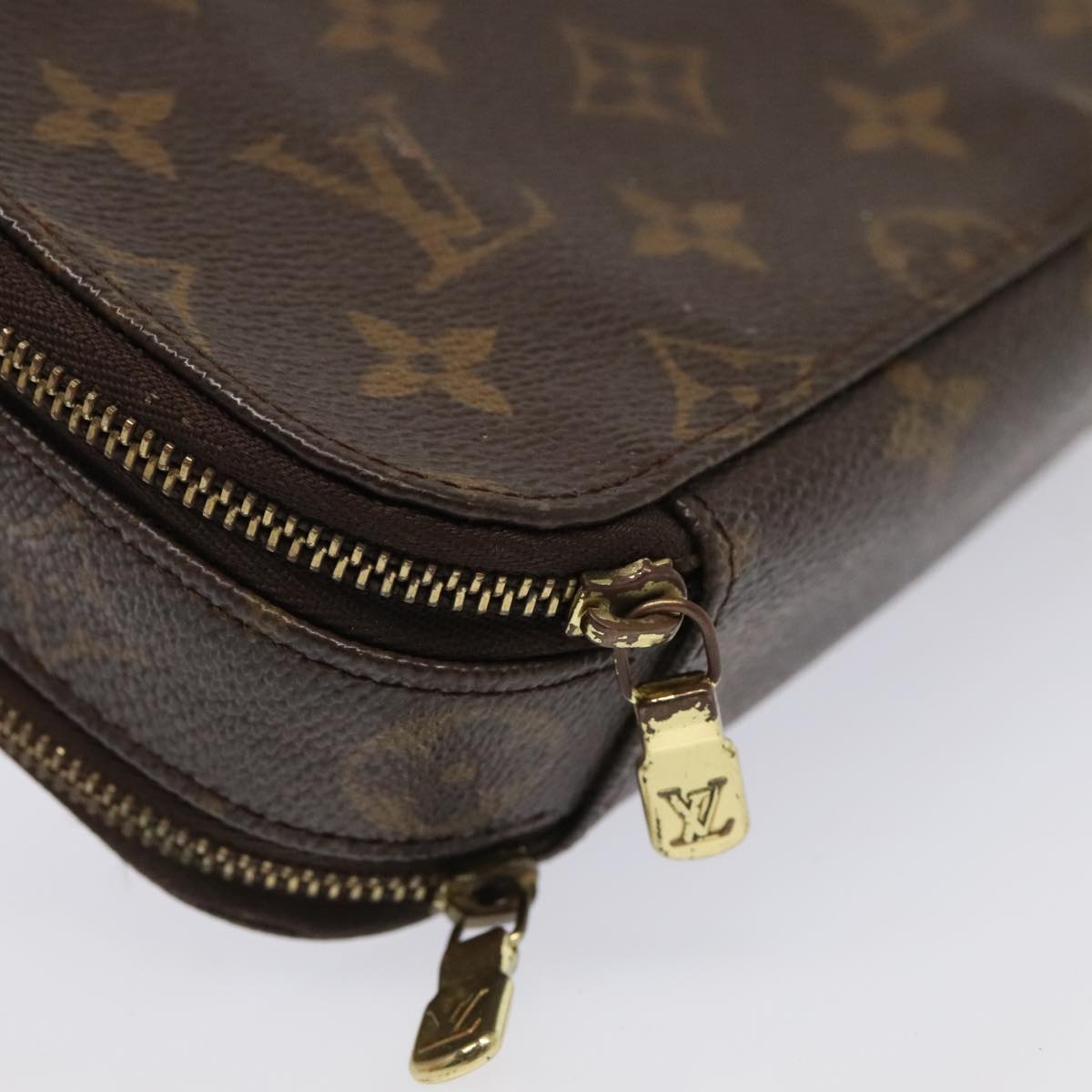 LOUIS VUITTON Monogram Trousse Brush PM Cosmetic Pouch M47510 LV Auth 94531