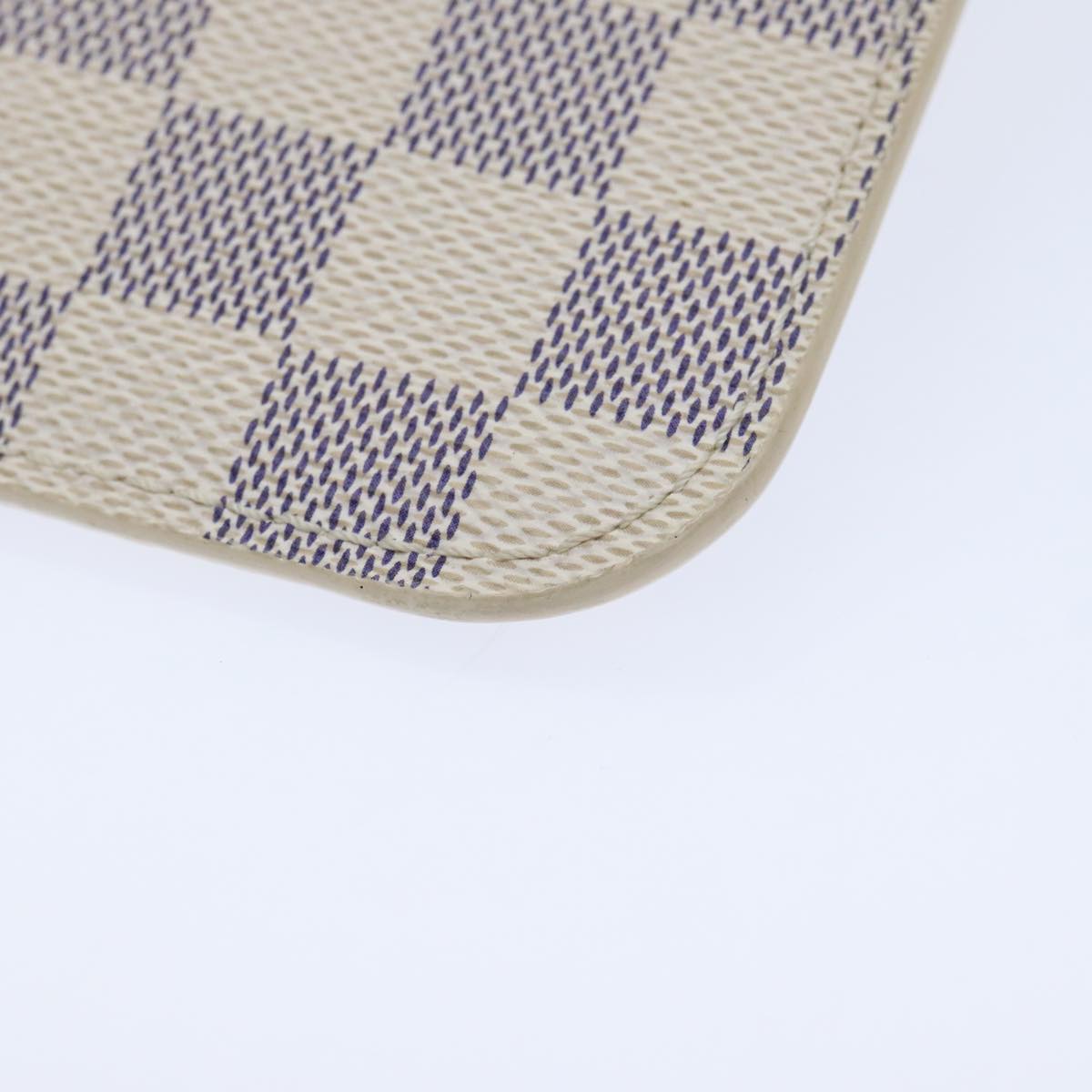 LOUIS VUITTON Damier Azur Neverfull MM Pouch Pouch LV Auth 94539