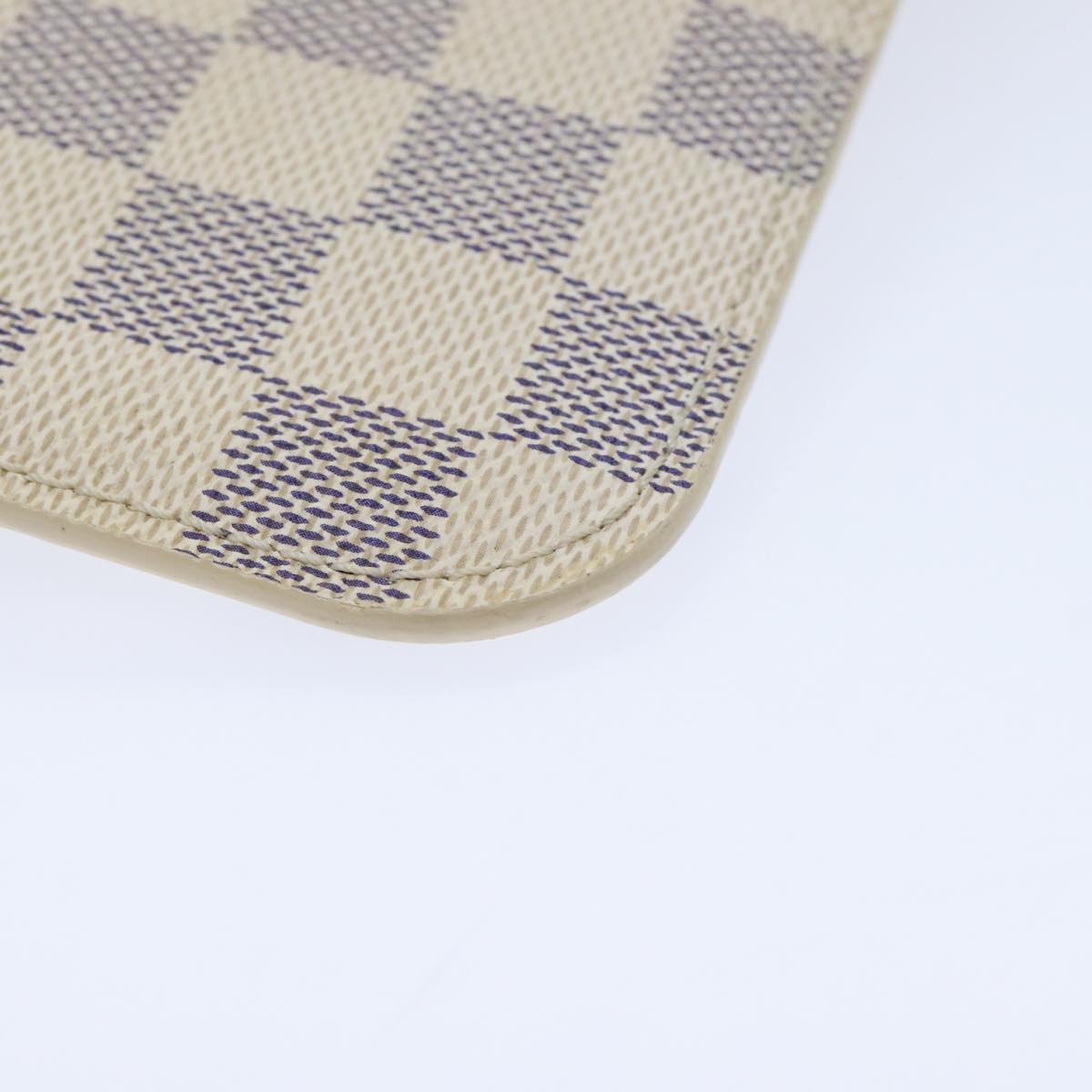 LOUIS VUITTON Damier Azur Neverfull MM Pouch Pouch LV Auth 94539