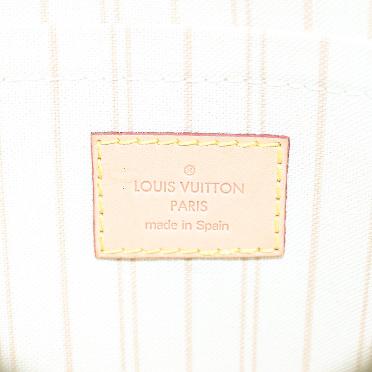 LOUIS VUITTON Damier Azur Neverfull MM Pouch Pouch LV Auth 94539