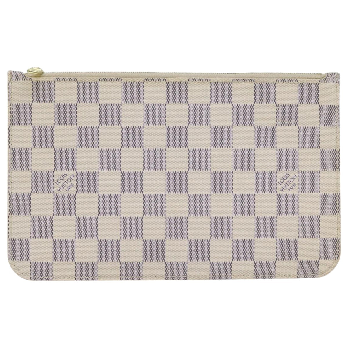 LOUIS VUITTON Damier Azur Neverfull MM Pouch Pouch LV Auth 94539