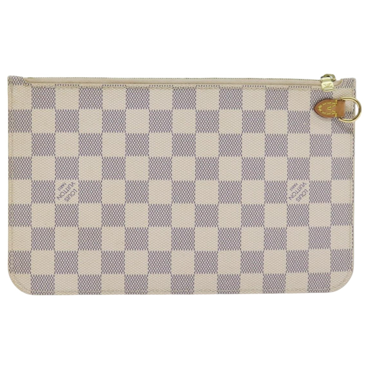 LOUIS VUITTON Damier Azur Neverfull MM Pouch Pouch LV Auth 94539