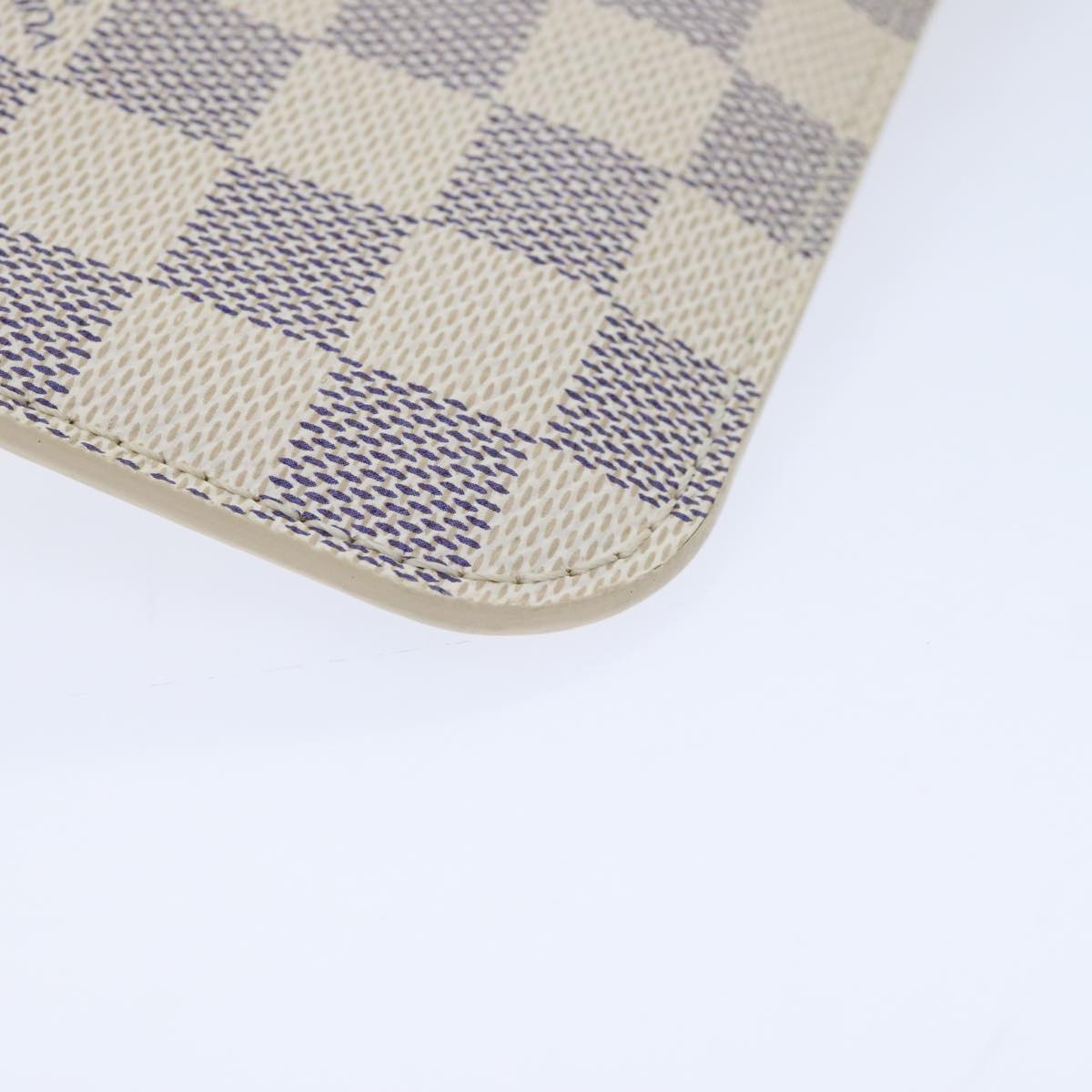 LOUIS VUITTON Damier Azur Neverfull MM Pouch Pouch LV Auth 94539