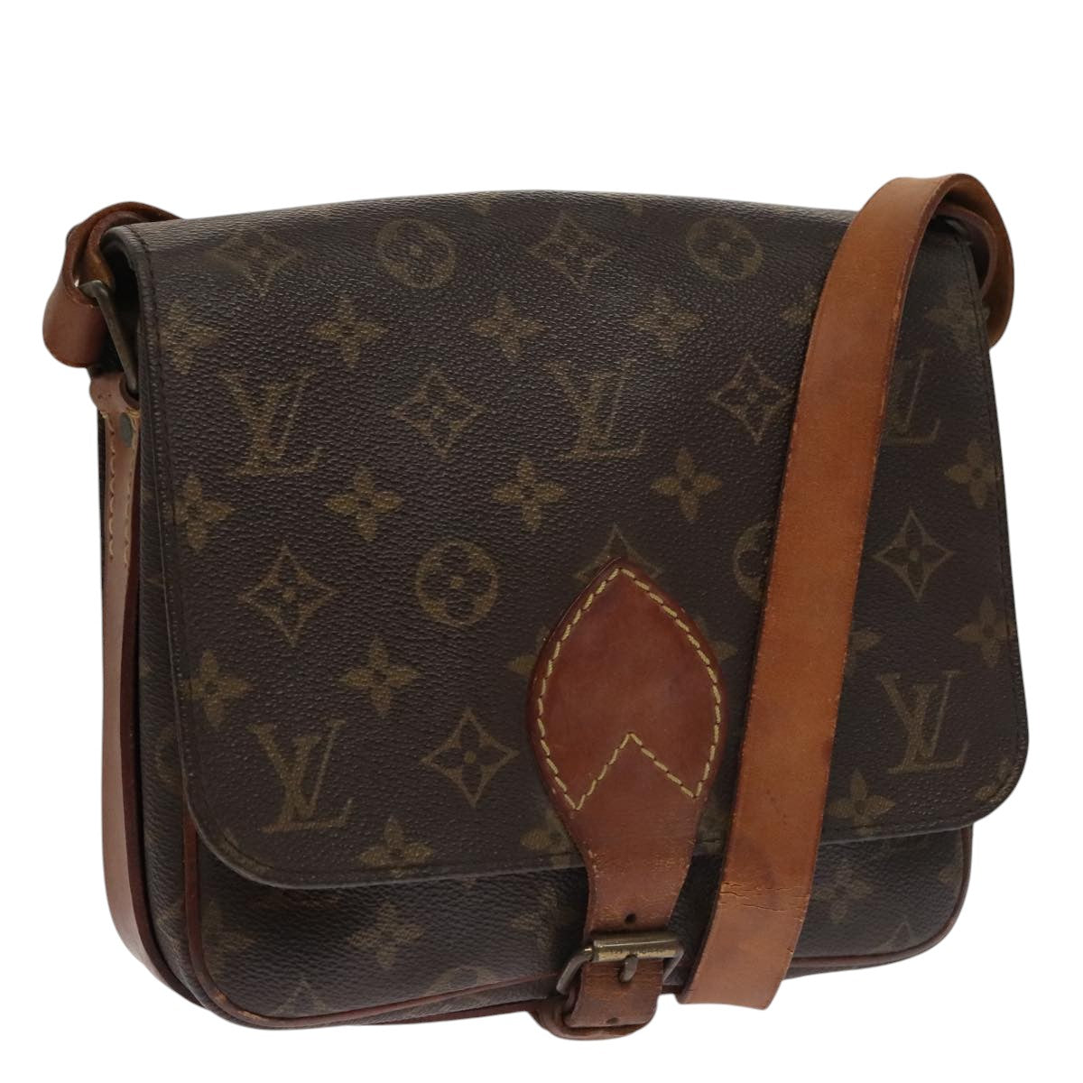 LOUIS VUITTON Monogram Cartouchiere MM Shoulder Bag M51253 LV Auth 94558