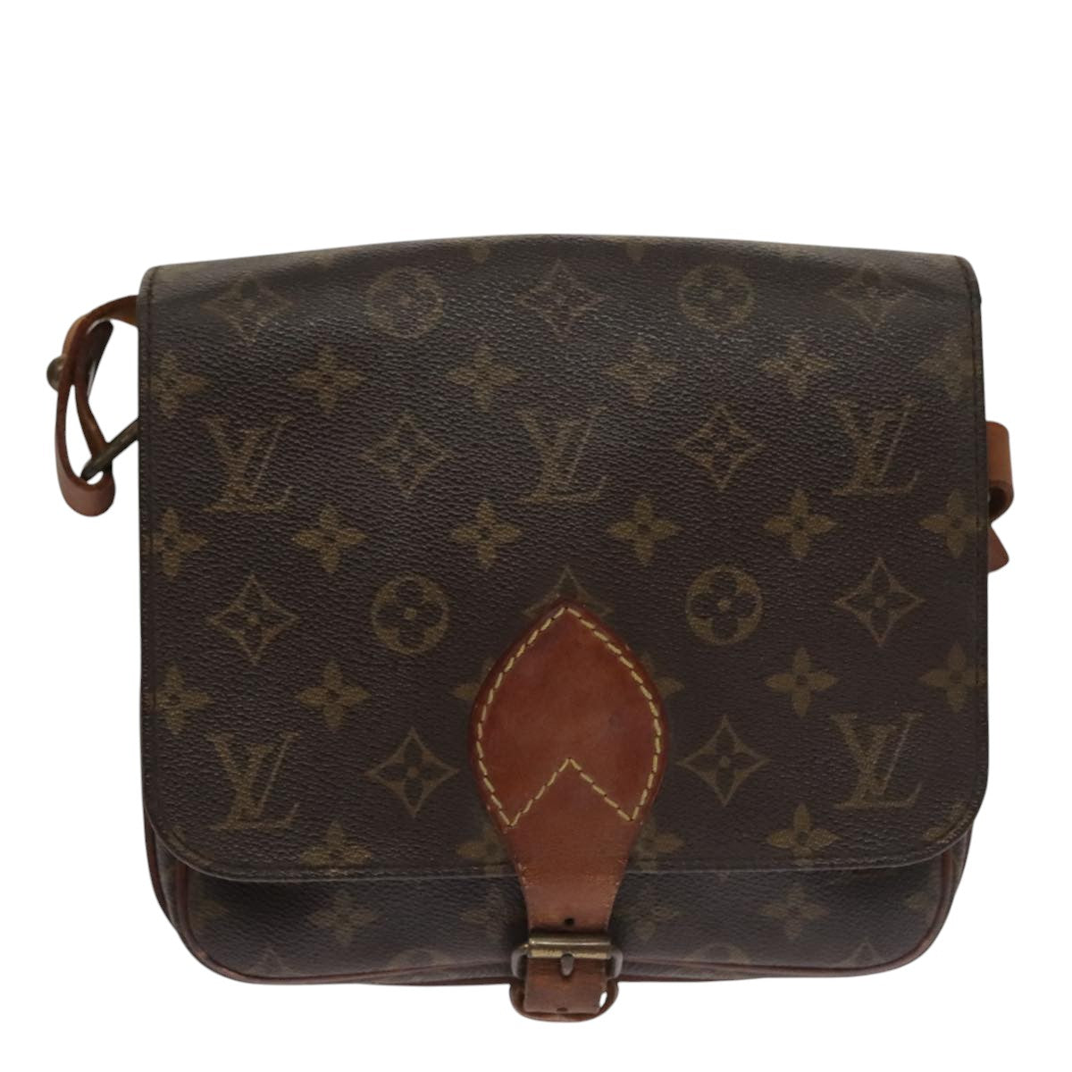 LOUIS VUITTON Monogram Cartouchiere MM Shoulder Bag M51253 LV Auth 94558