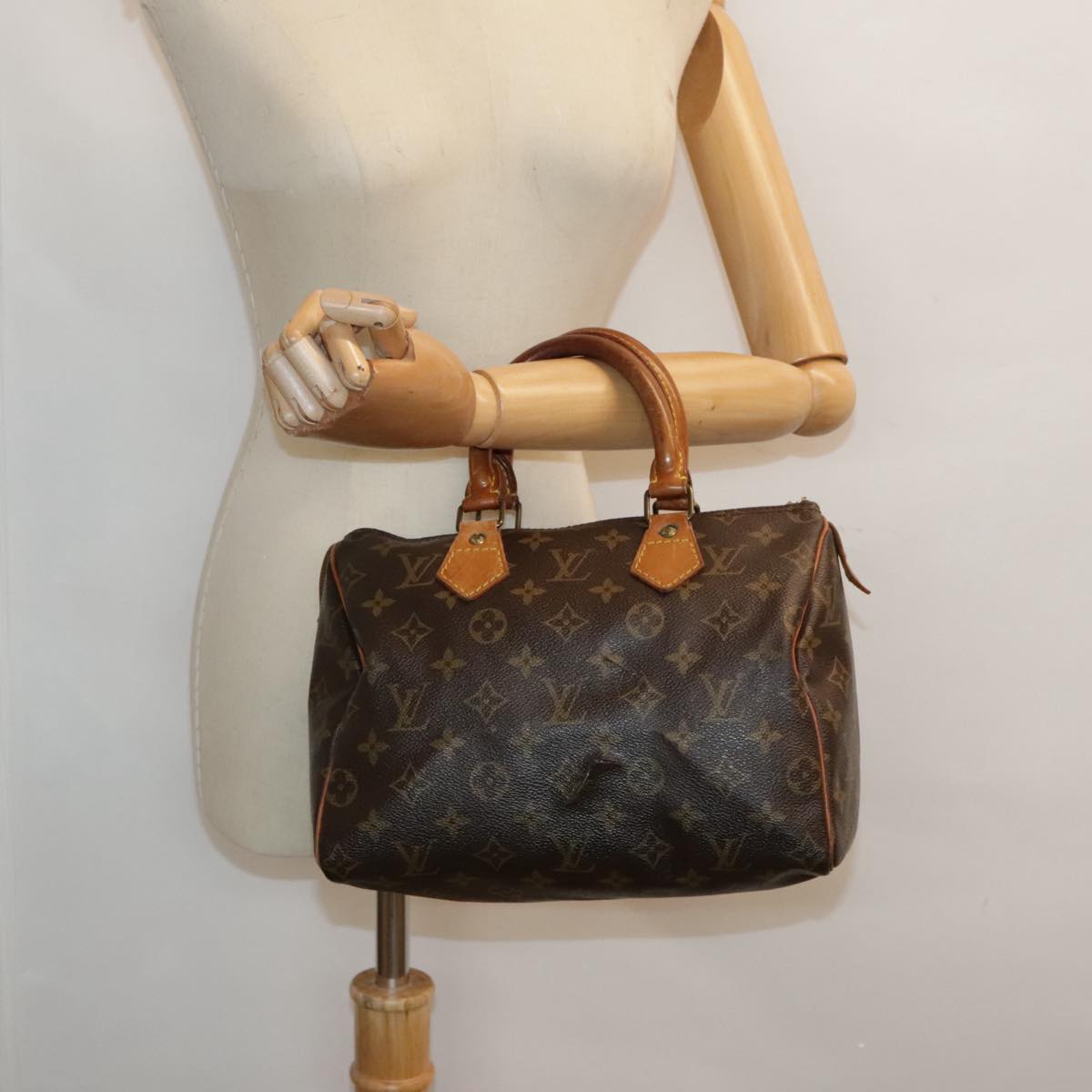 LOUIS VUITTON Monogram Speedy 25 Hand Bag M41528 LV Auth 94588