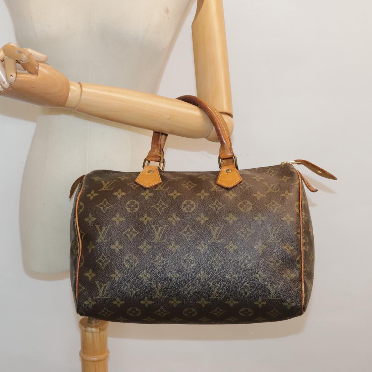 LOUIS VUITTON Monogram Speedy 30 Hand Bag M41526 LV Auth 94589