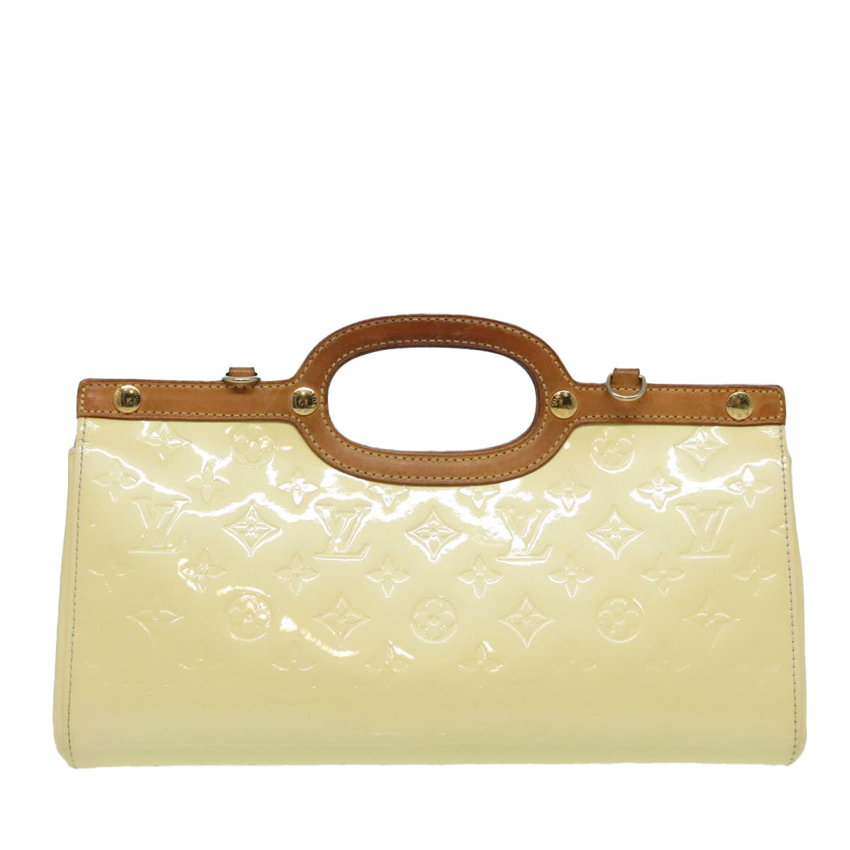 LOUIS VUITTON Monogram Vernis Roxbury Drive Hand Bag Perle M91374 LV Auth 94596