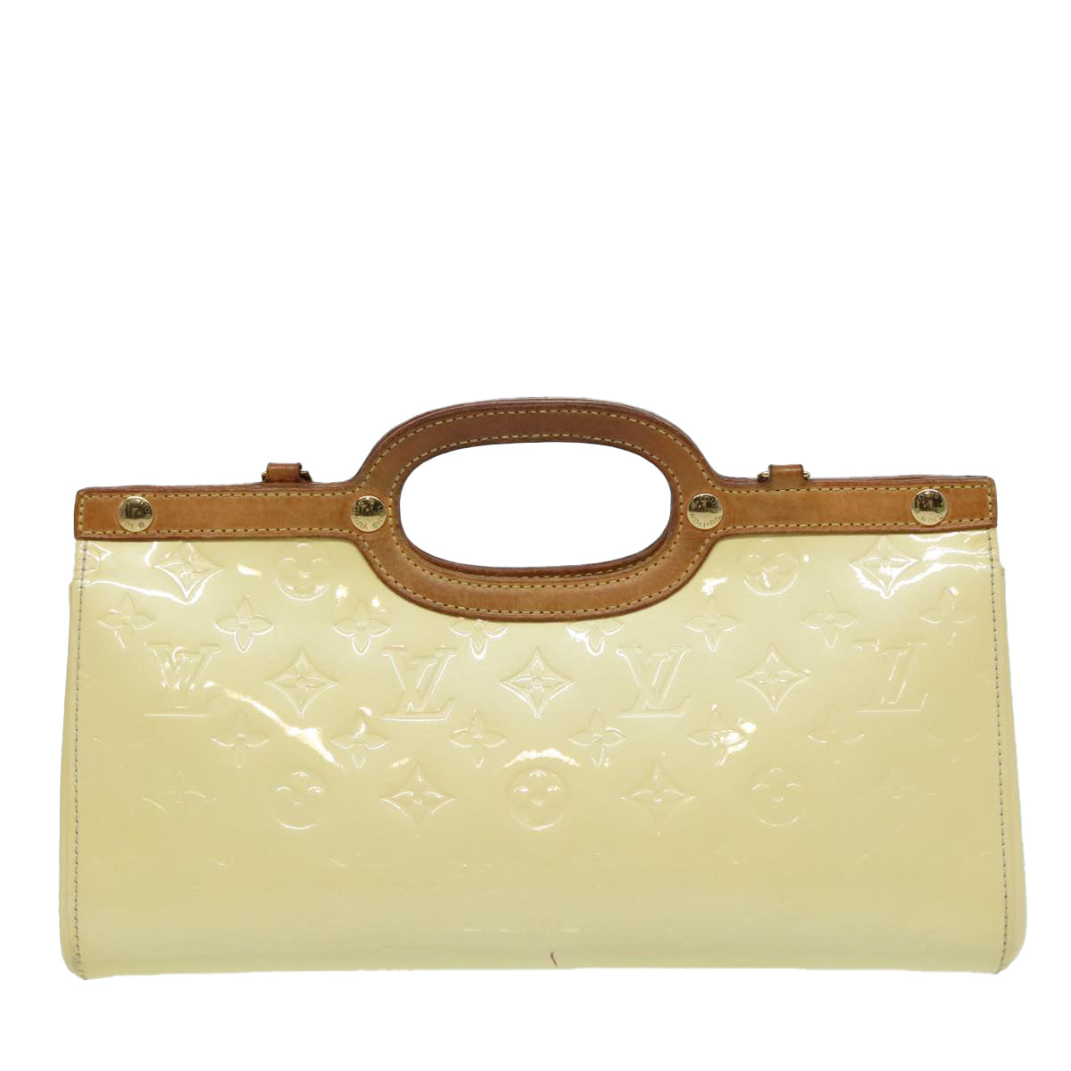 LOUIS VUITTON Monogram Vernis Roxbury Drive Hand Bag Perle M91374 LV Auth 94596