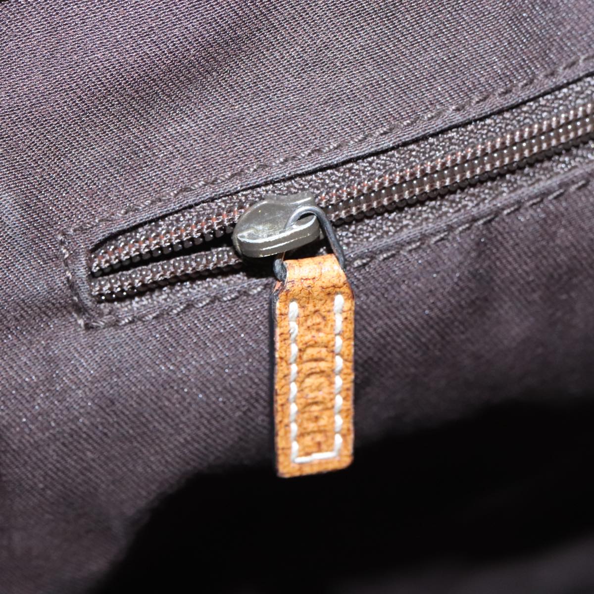 GUCCI GG Canvas Hand Bag Brown Silver 113019 3444 Auth 94718