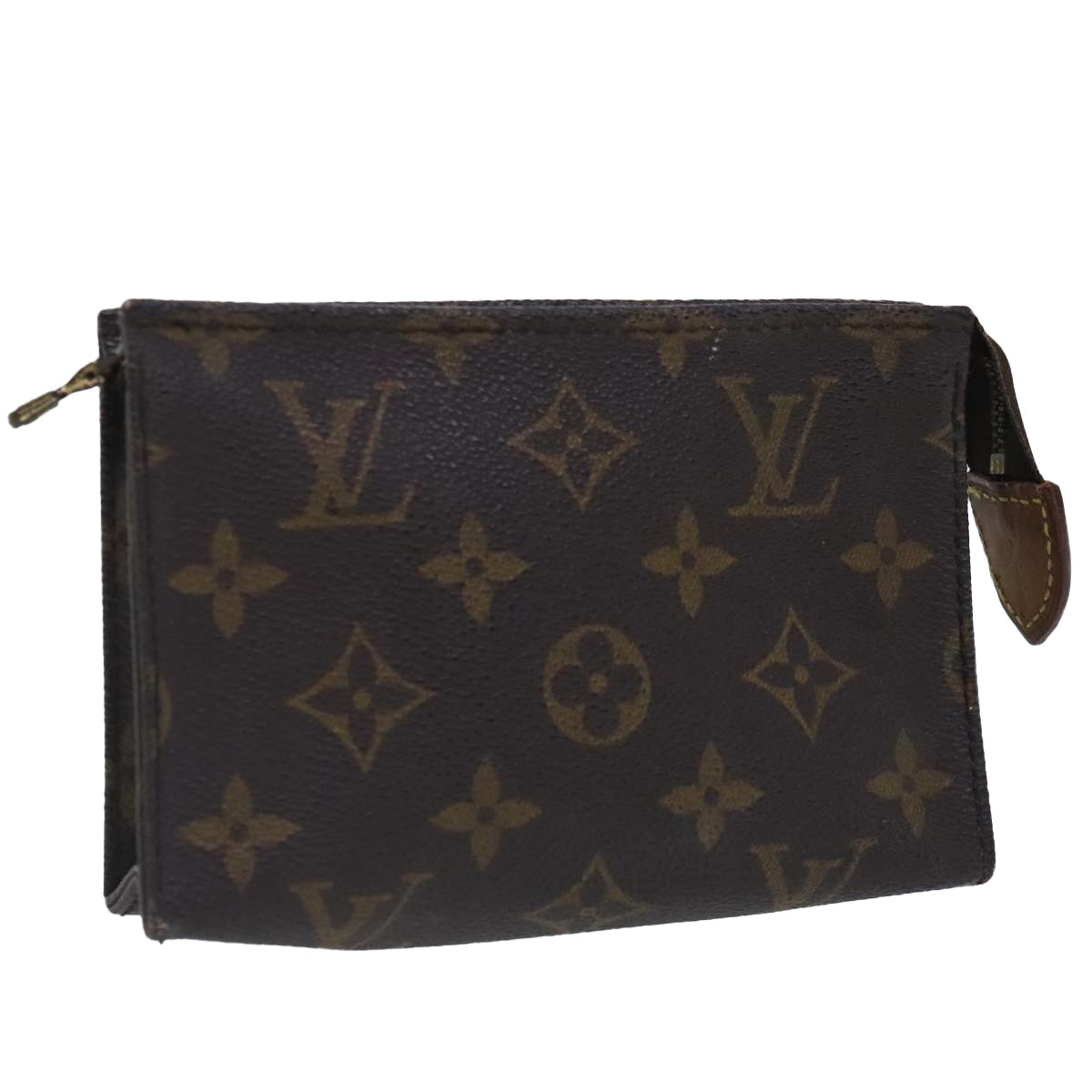 LOUIS VUITTON Monogram Poche Toilette 15 Pouch M47546 LV Auth 94731