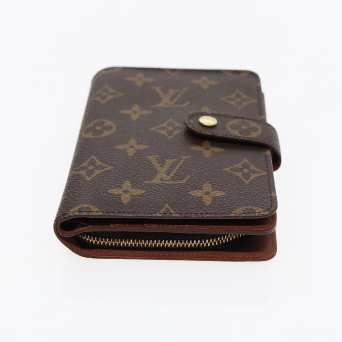 LOUIS VUITTON Monogram Porto Papie Zip Wallet M61207 LV Auth 94739