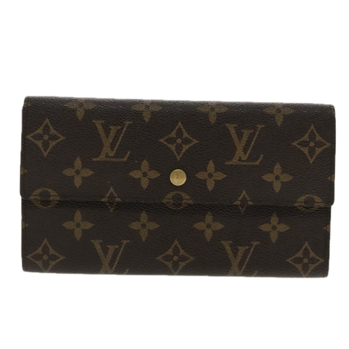 LOUIS VUITTON Monogram Portefeuille International Wallet M61217 LV Auth 94741