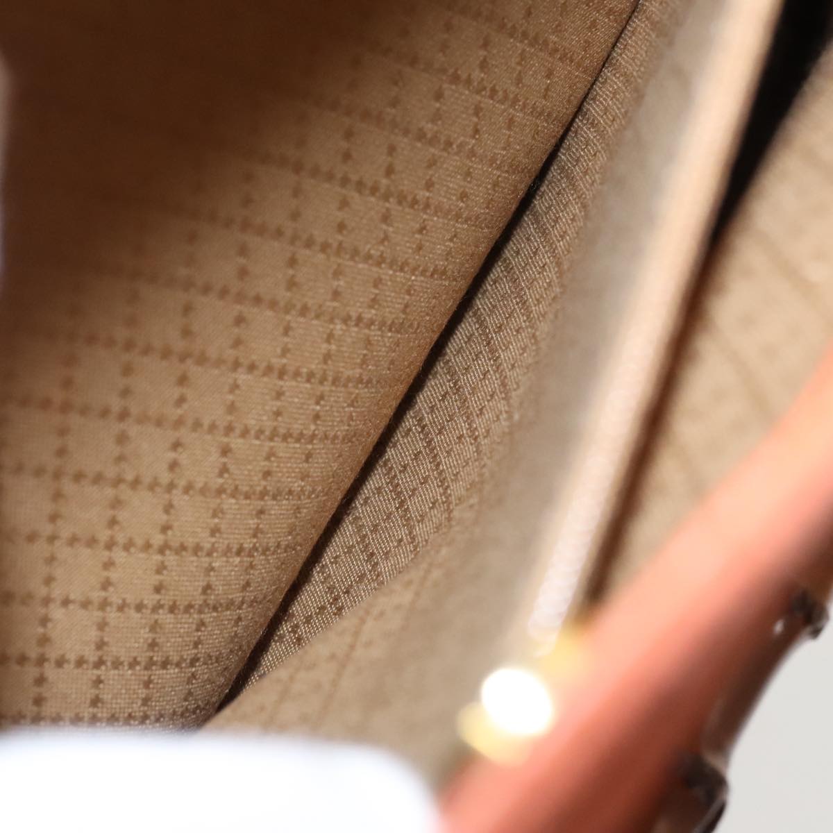 GUCCI Bamboo Hand Bag Suede 2way Orange Gold 002 123 0322 Auth 94808