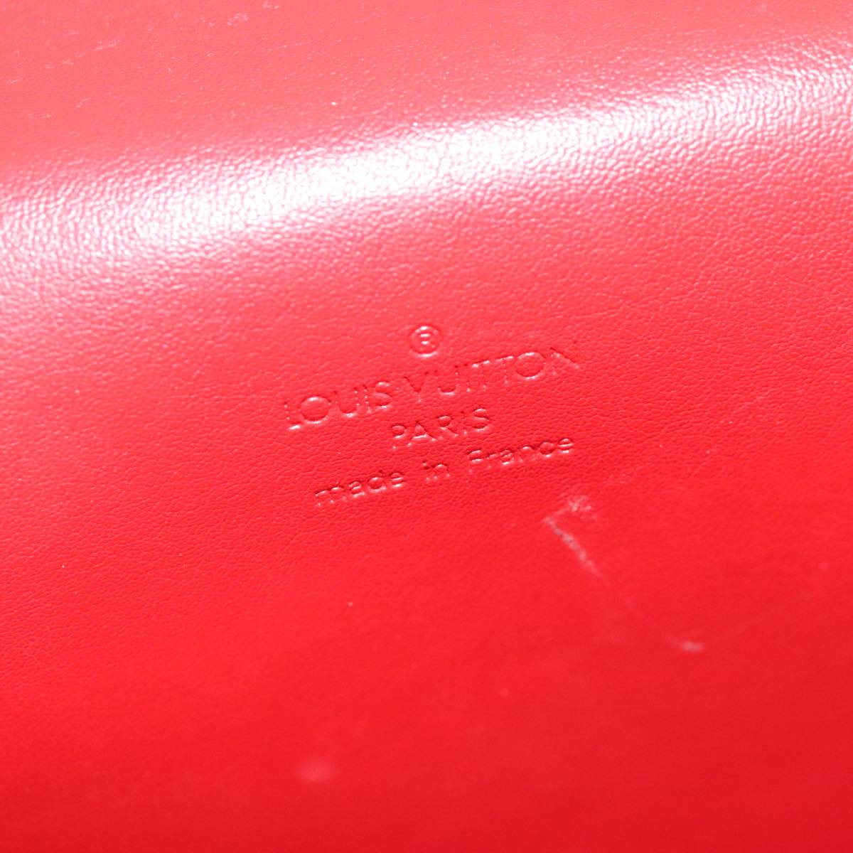 LOUIS VUITTON Monogram Vernis Spring Street Hand Bag Red M91135 LV Auth 94909