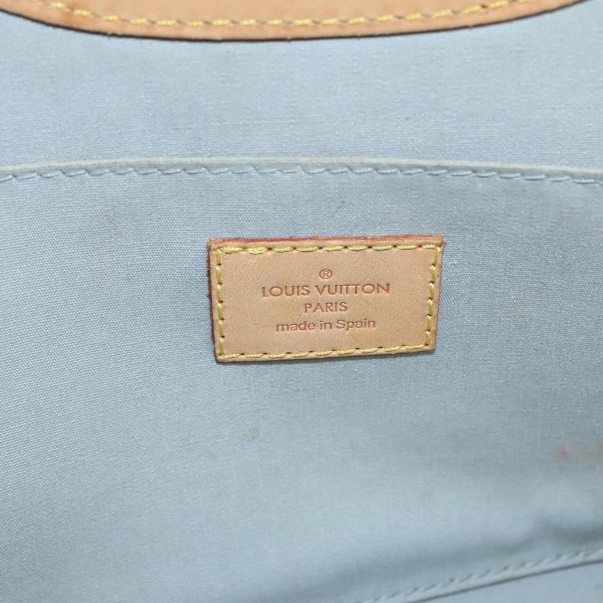 LOUIS VUITTON Monogram Vernis Roxbury Drive Hand Bag Perle M91374 LV Auth 94928