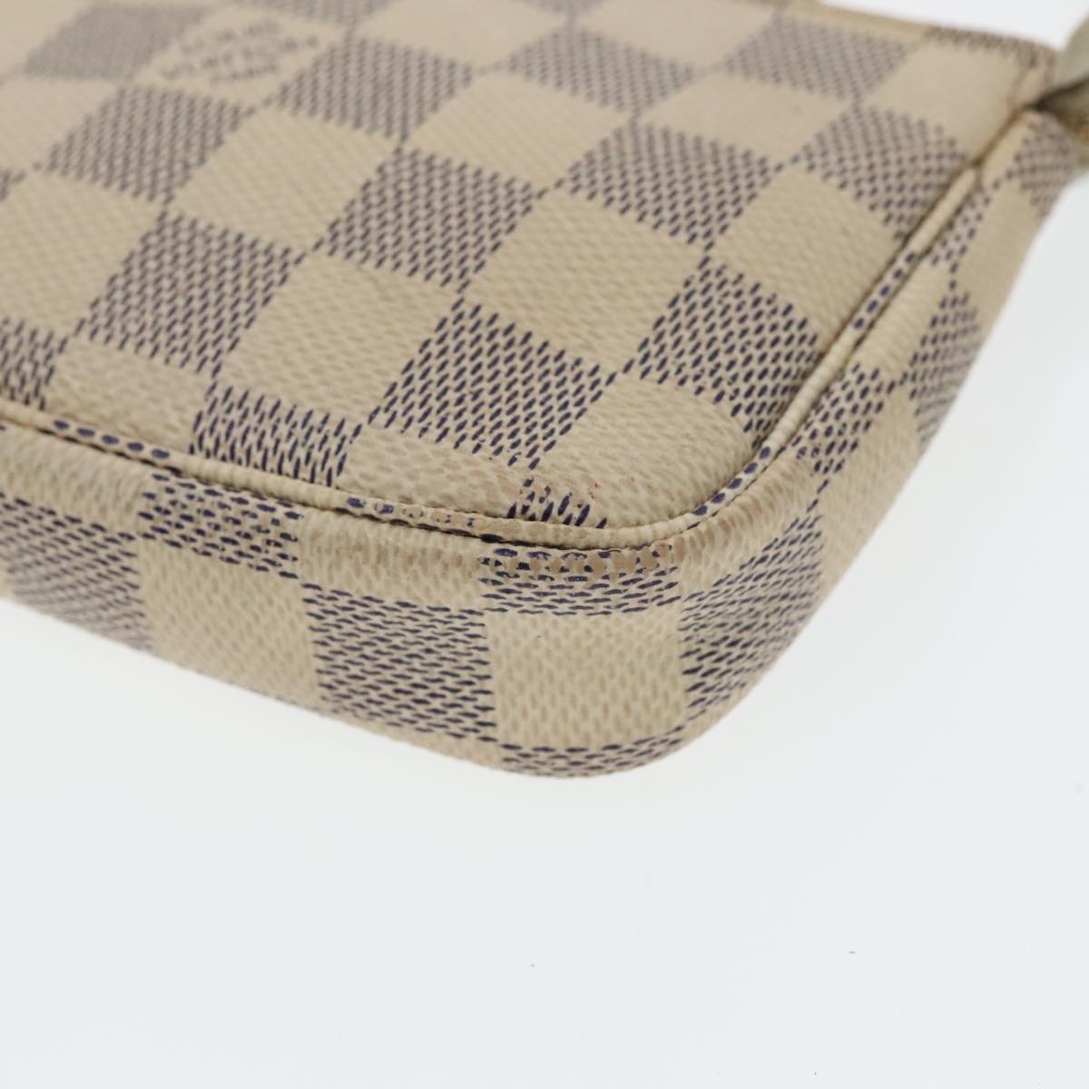 LOUIS VUITTON Damier Azur Mini Pochette Accessoires Pouch N63005 LV Auth 94931