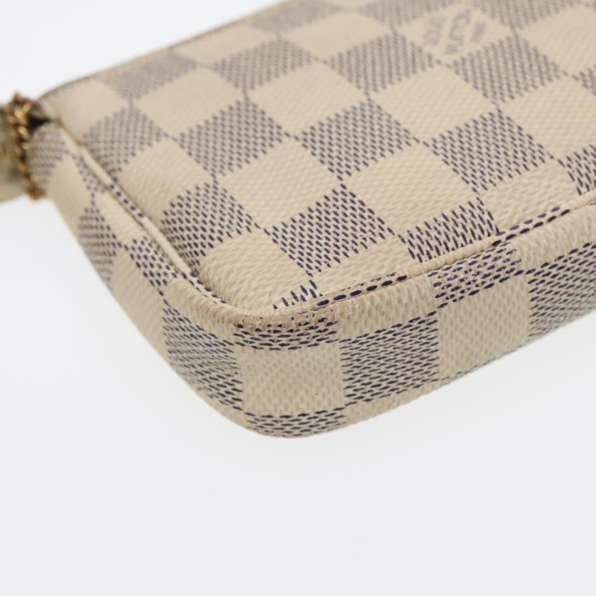 LOUIS VUITTON Damier Azur Mini Pochette Accessoires Pouch N63005 LV Auth 94931