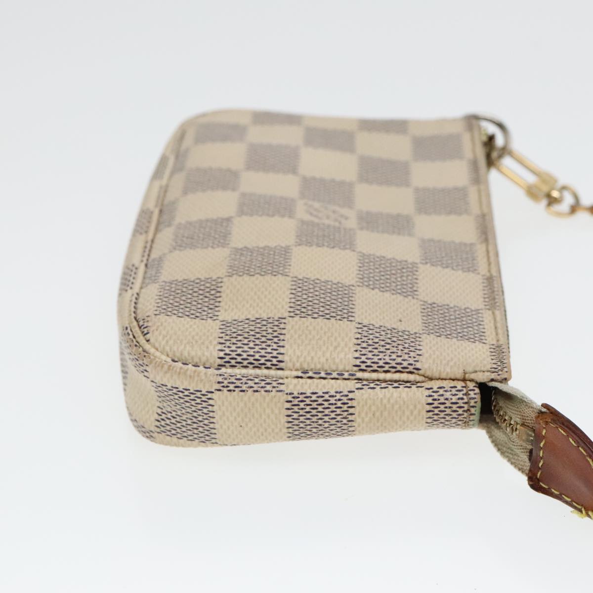 LOUIS VUITTON Damier Azur Mini Pochette Accessoires Pouch N63005 LV Auth 94931