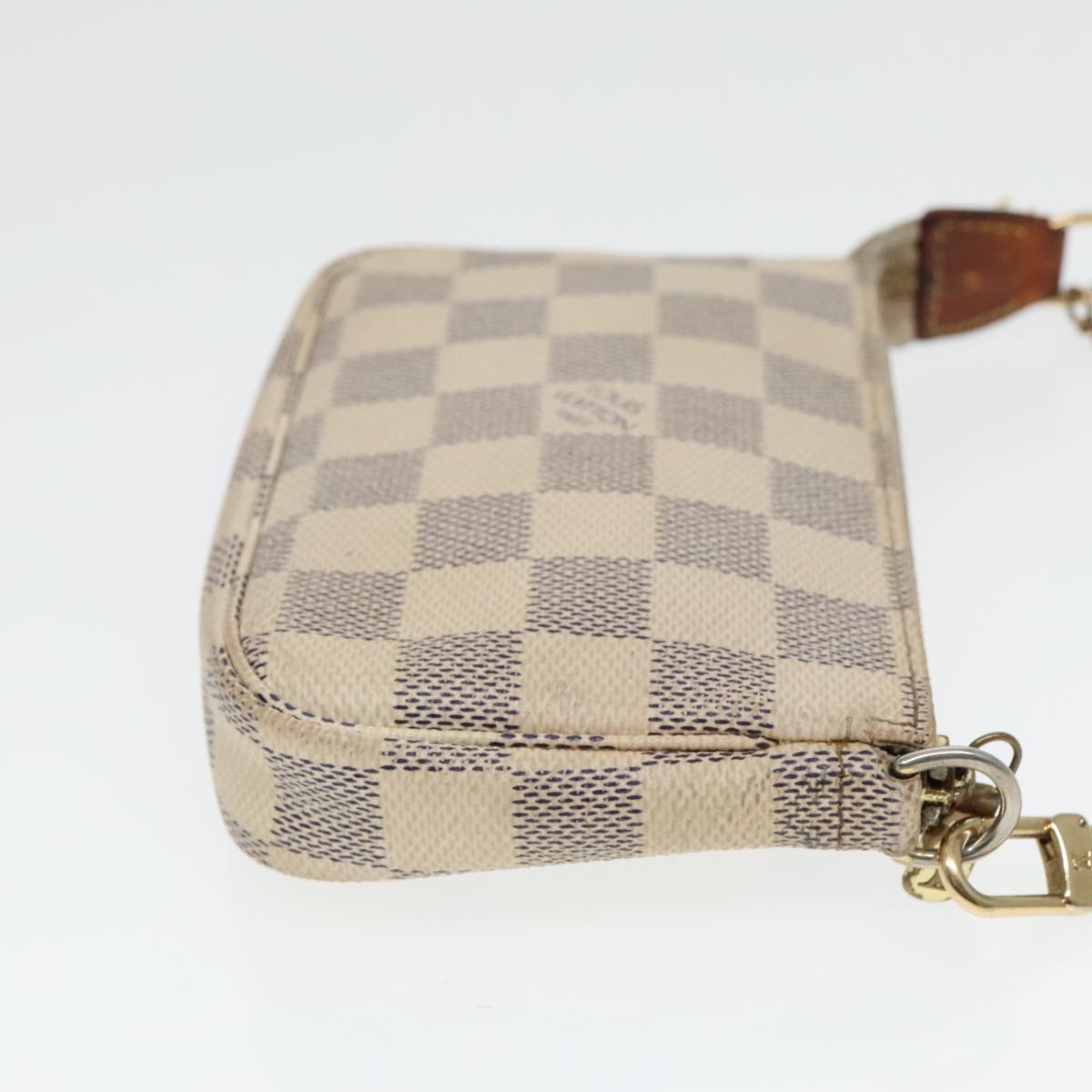 LOUIS VUITTON Damier Azur Mini Pochette Accessoires Pouch N63005 LV Auth 94931