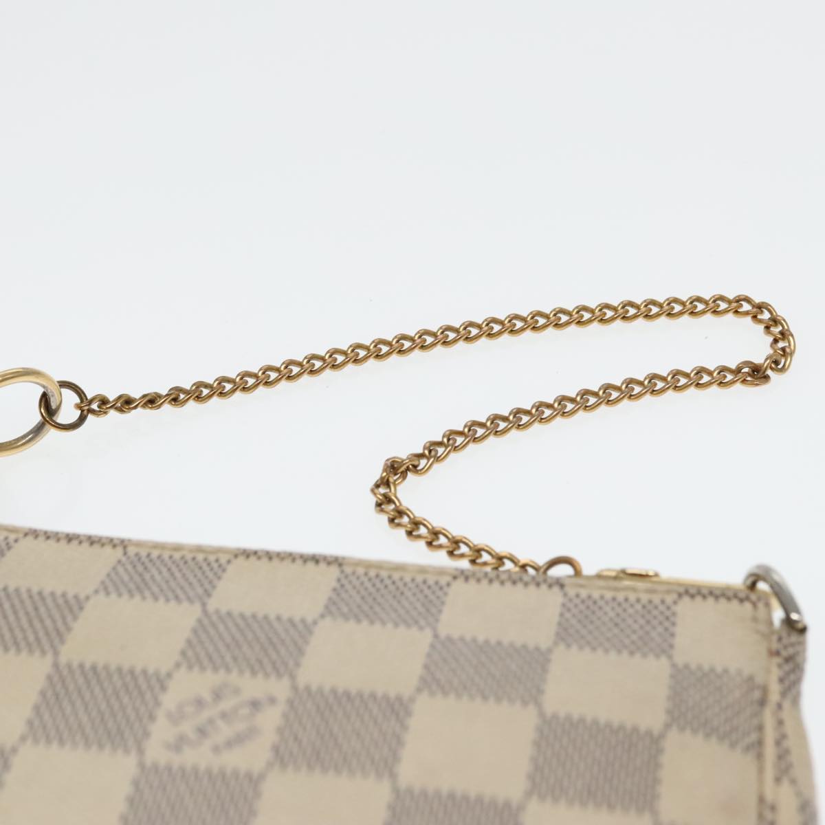 LOUIS VUITTON Damier Azur Mini Pochette Accessoires Pouch N63005 LV Auth 94931