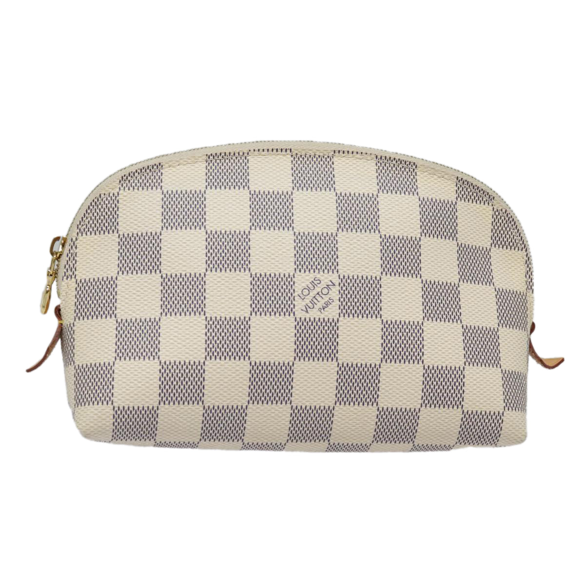 LOUIS VUITTON Damier Azur Pochette Cosmetic PM Pouch N60024 LV Auth 94941