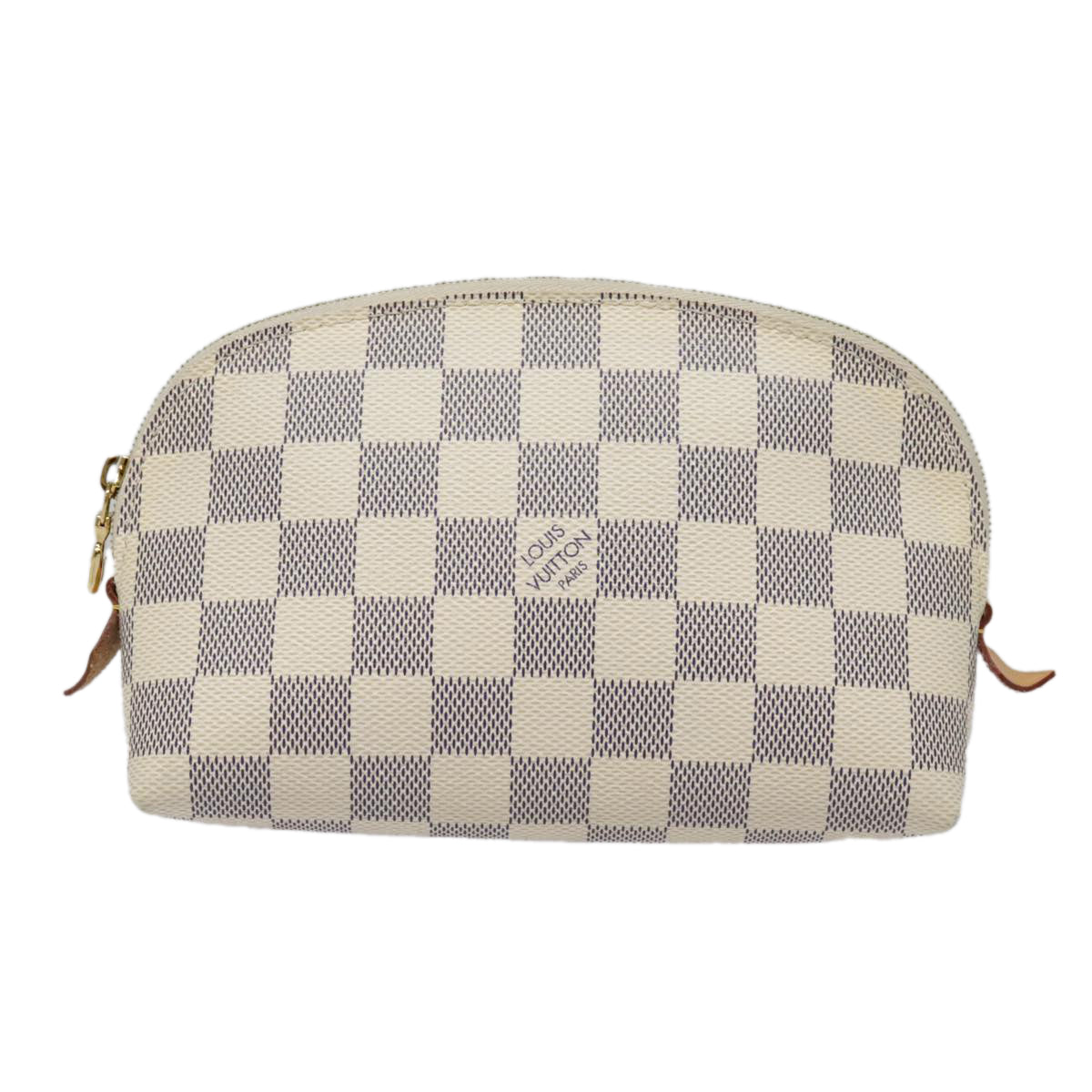 LOUIS VUITTON Damier Azur Pochette Cosmetic PM Pouch N60024 LV Auth 94941