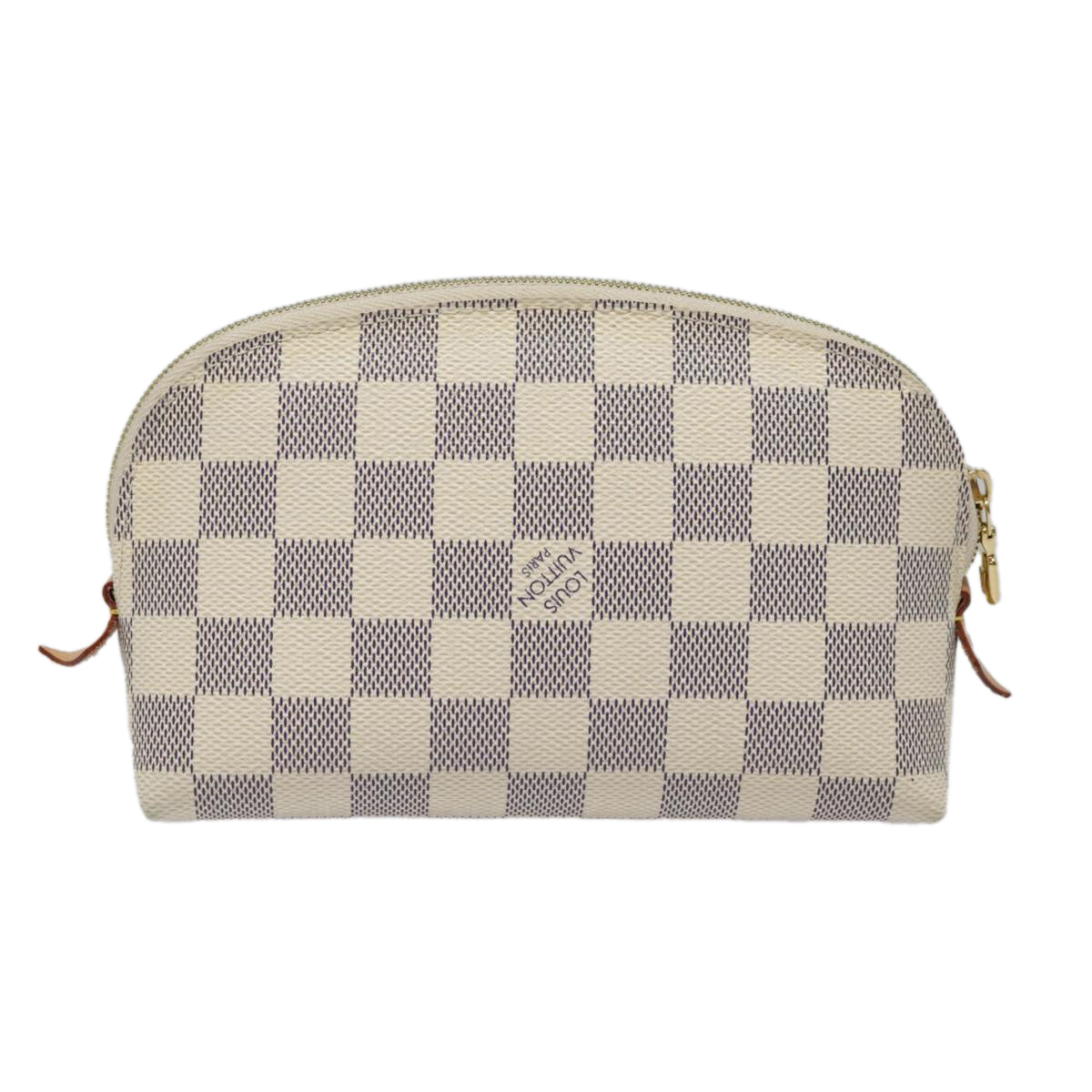 LOUIS VUITTON Damier Azur Pochette Cosmetic PM Pouch N60024 LV Auth 94941