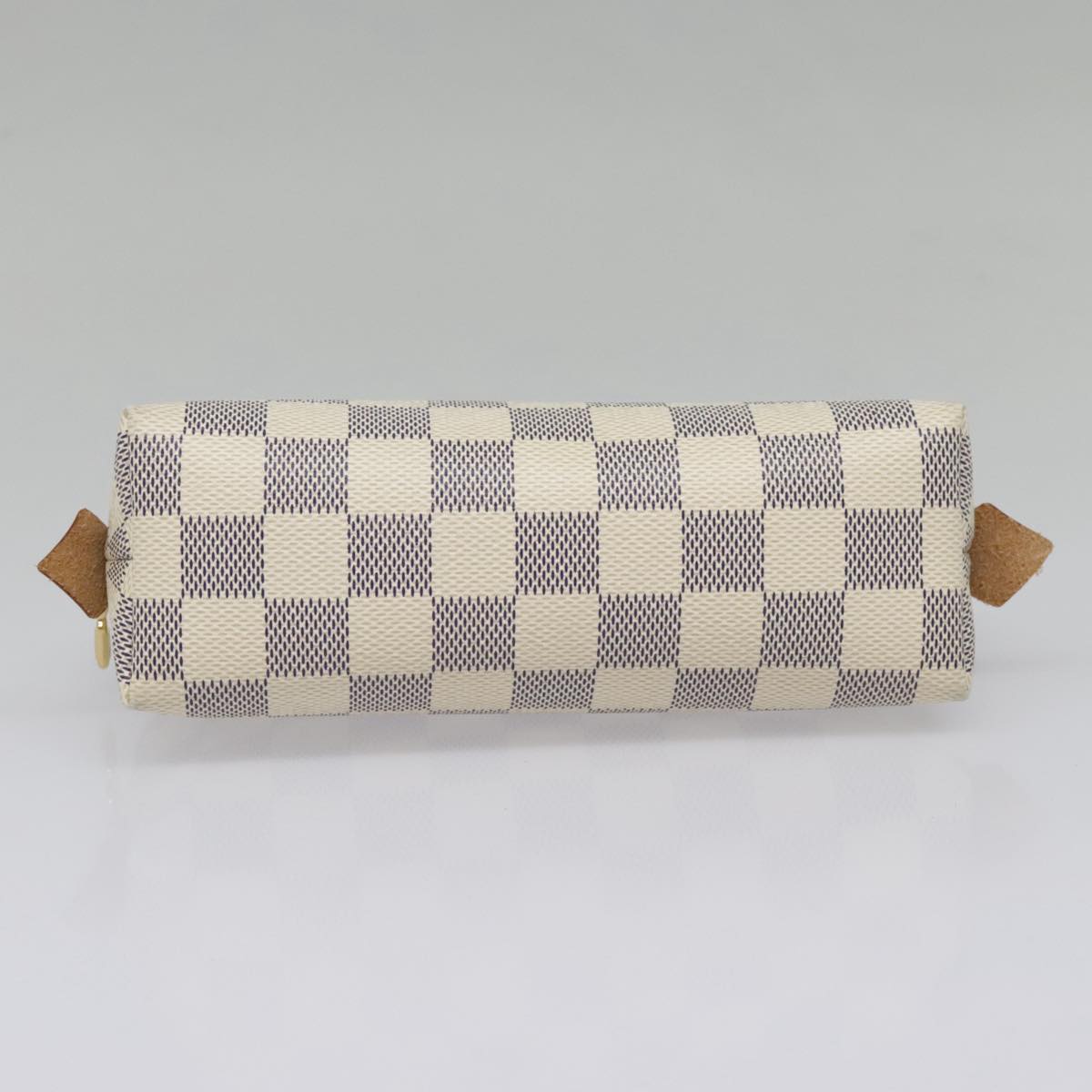 LOUIS VUITTON Damier Azur Pochette Cosmetic PM Pouch N60024 LV Auth 94941