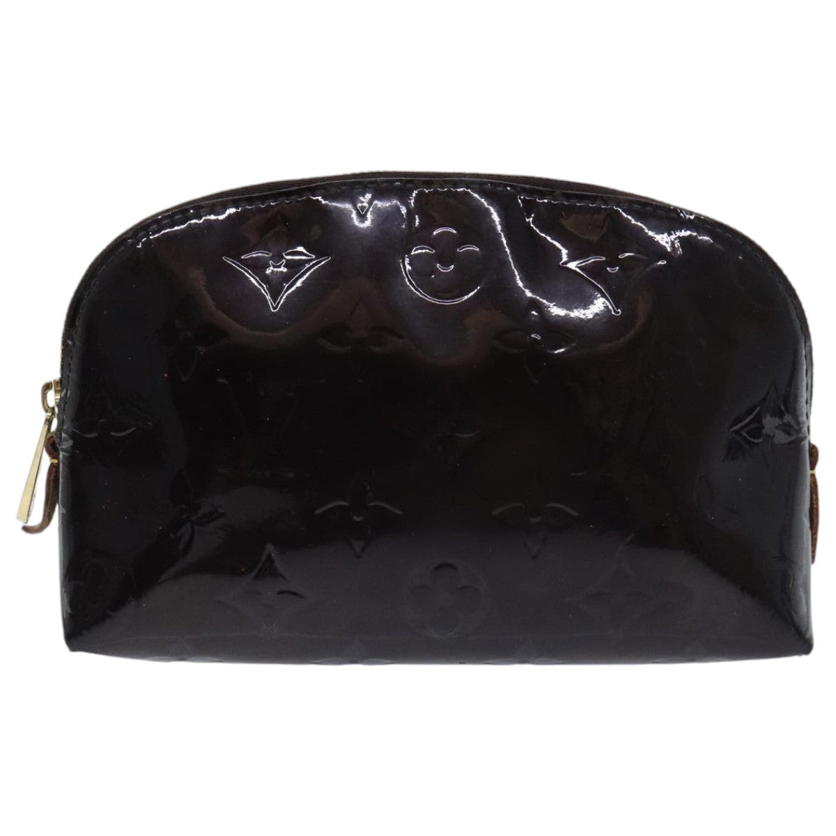 LOUIS VUITTON Monogram Vernis Pochette Cosmetic Pouch Amarante M91495 Auth 94942