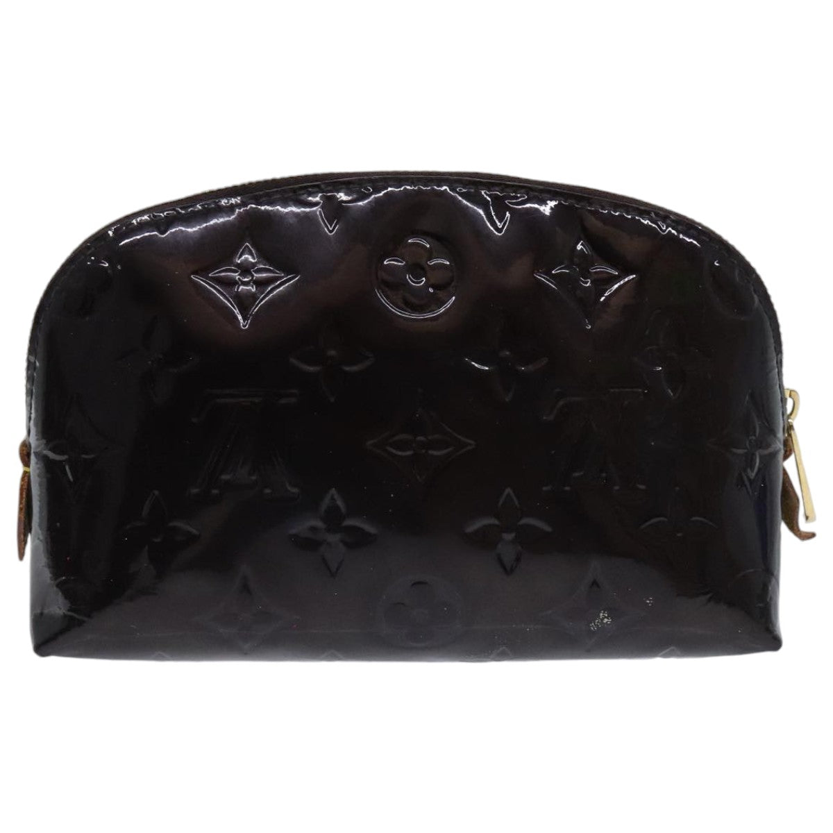 LOUIS VUITTON Monogram Vernis Pochette Cosmetic Pouch Amarante M91495 Auth 94942