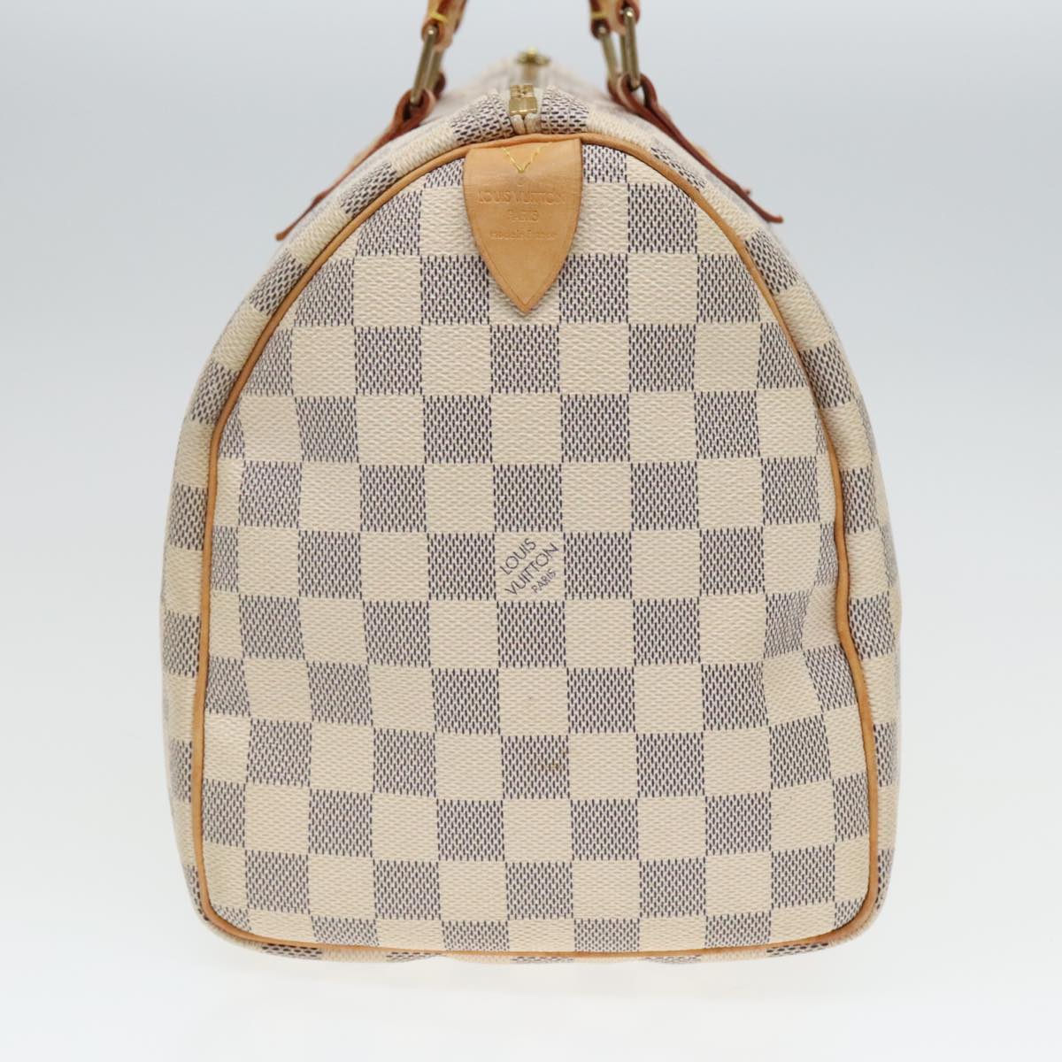 LOUIS VUITTON Damier Azur Speedy 30 Hand Bag N41533 LV Auth 94958