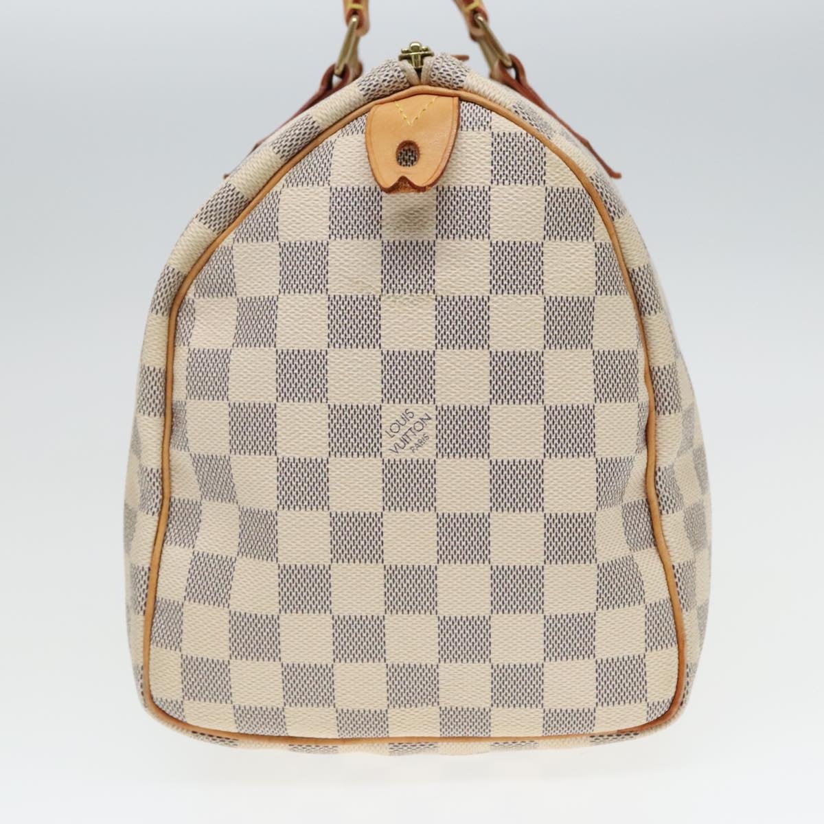 LOUIS VUITTON Damier Azur Speedy 30 Hand Bag N41533 LV Auth 94958